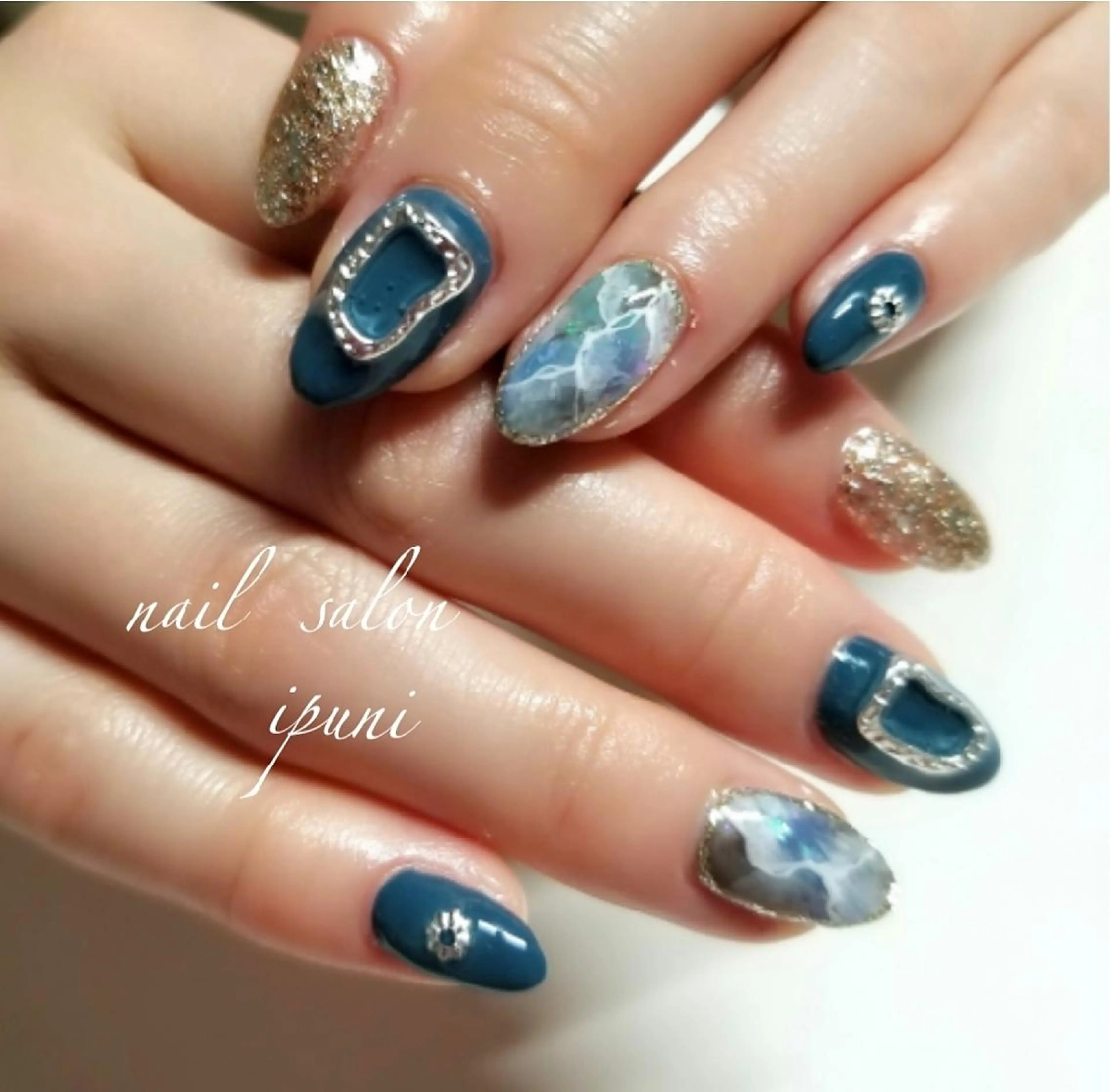 ネイル 大理石ネイル(マーブル) Lien nail リアン　ネイルのネイルデザイン