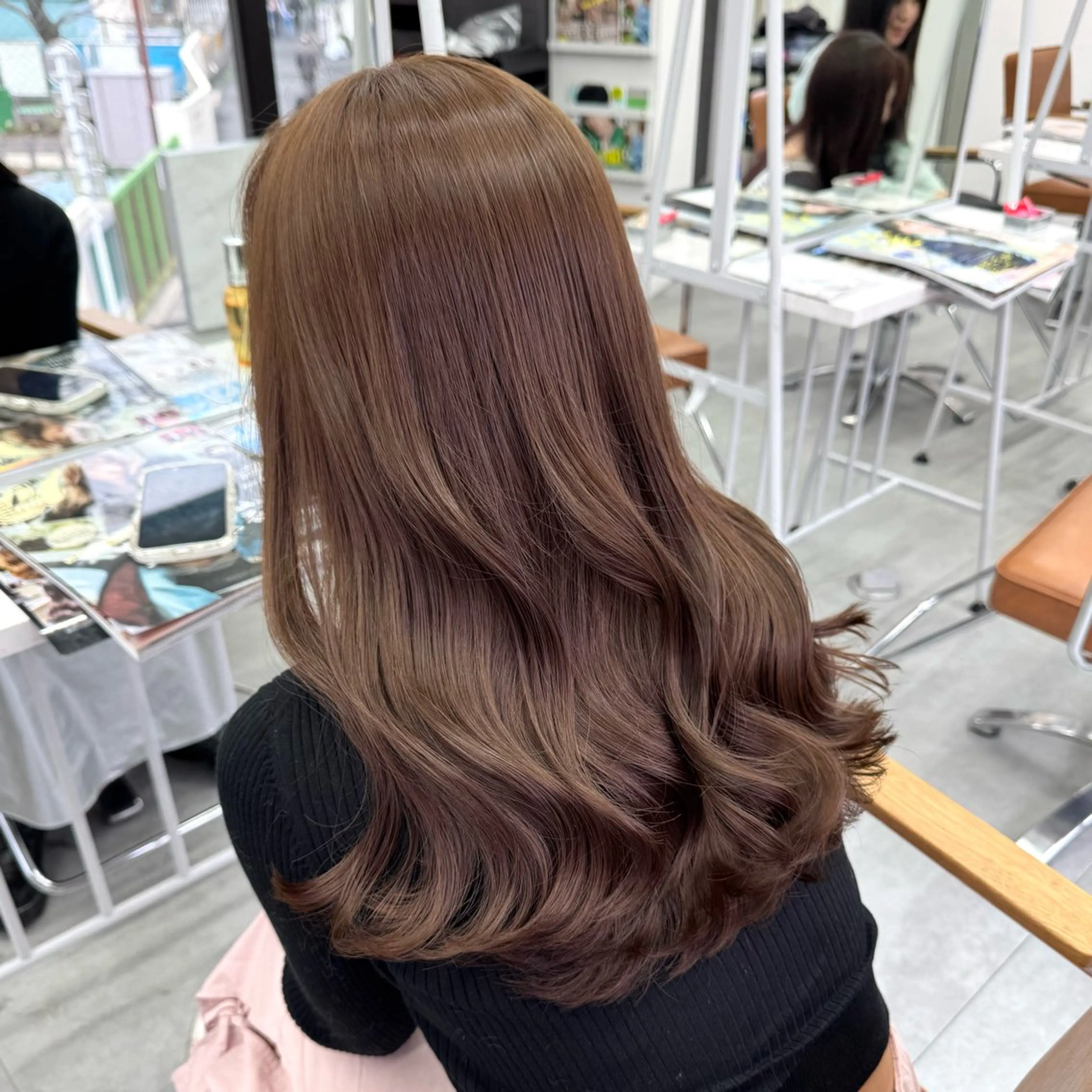 セミロング カラー ヘアアレンジ ブリーチなしカラー /ベージュ/安形翔のヘアスタイル