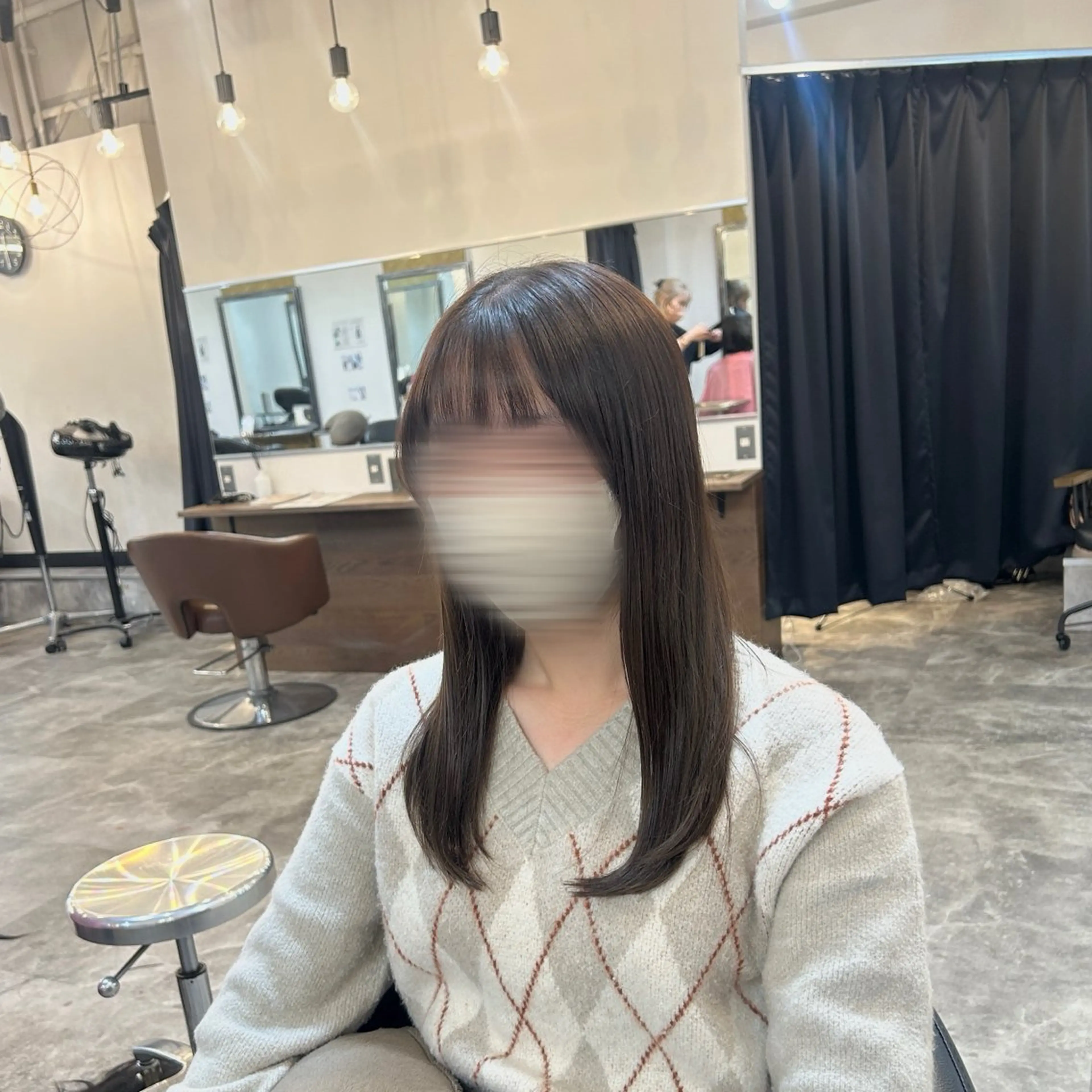 ロング 顔周りカット ✂️カットモデル 無料🫧ミユウ🫧のヘアスタイル