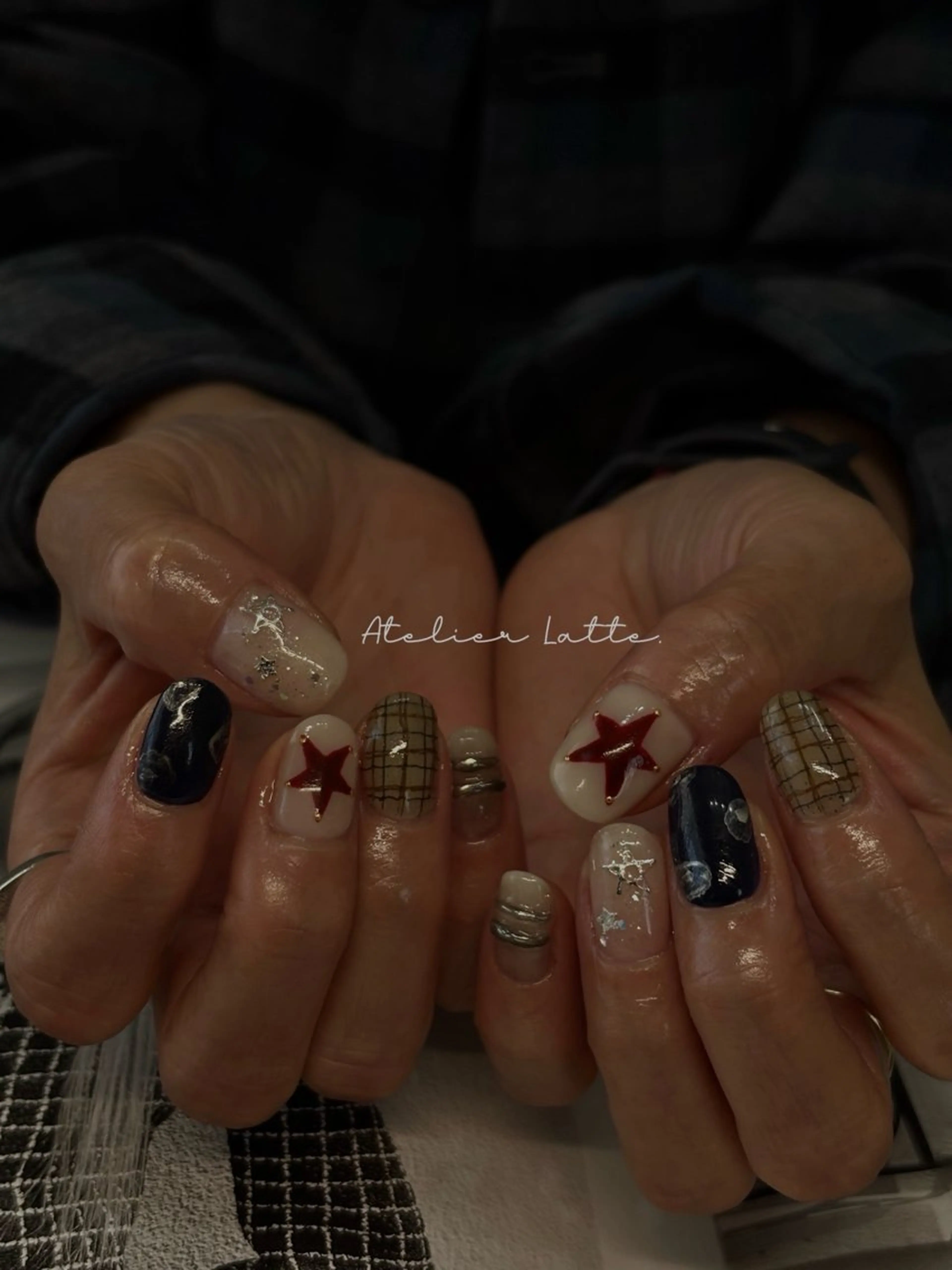 ネイル ニュアンスネイル シンプルネイル Atelier Latteのネイルデザイン