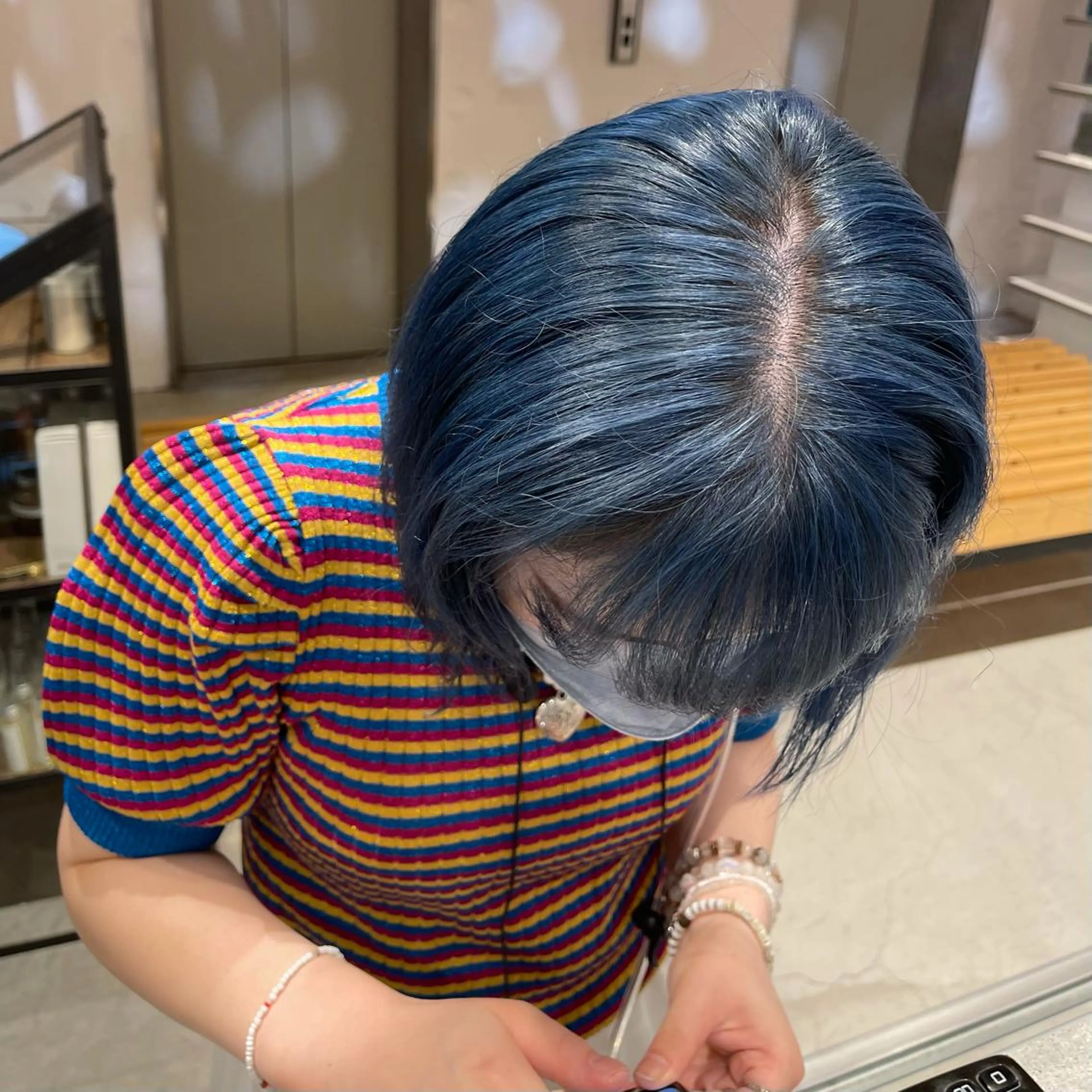 ミディアム カラー lunty miichiのヘアスタイル