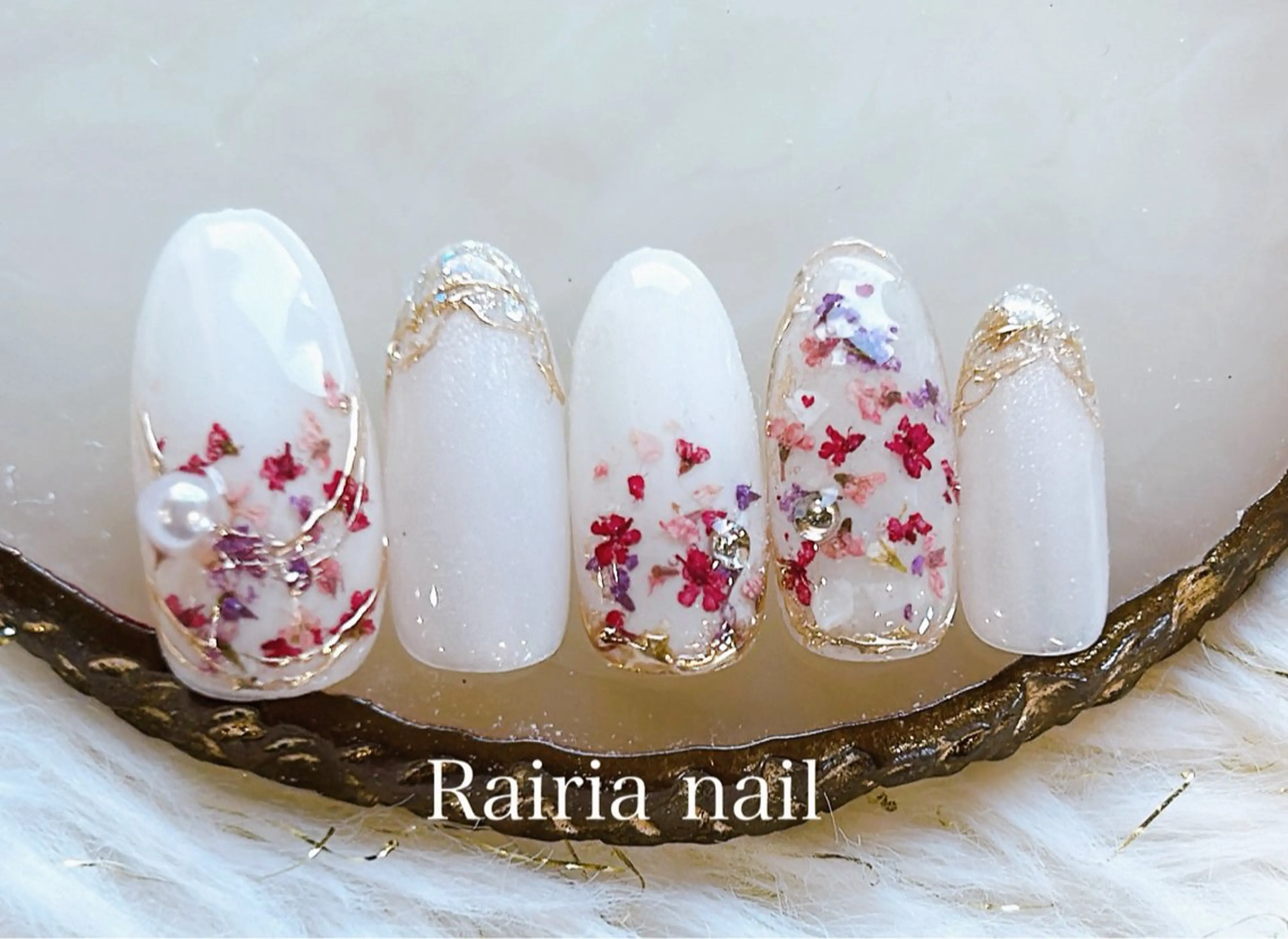 ネイル アートネイル ジェルネイル 持ち込み ニュアンスネイル パラジェル Rairia nail本八幡店のネイルデザイン