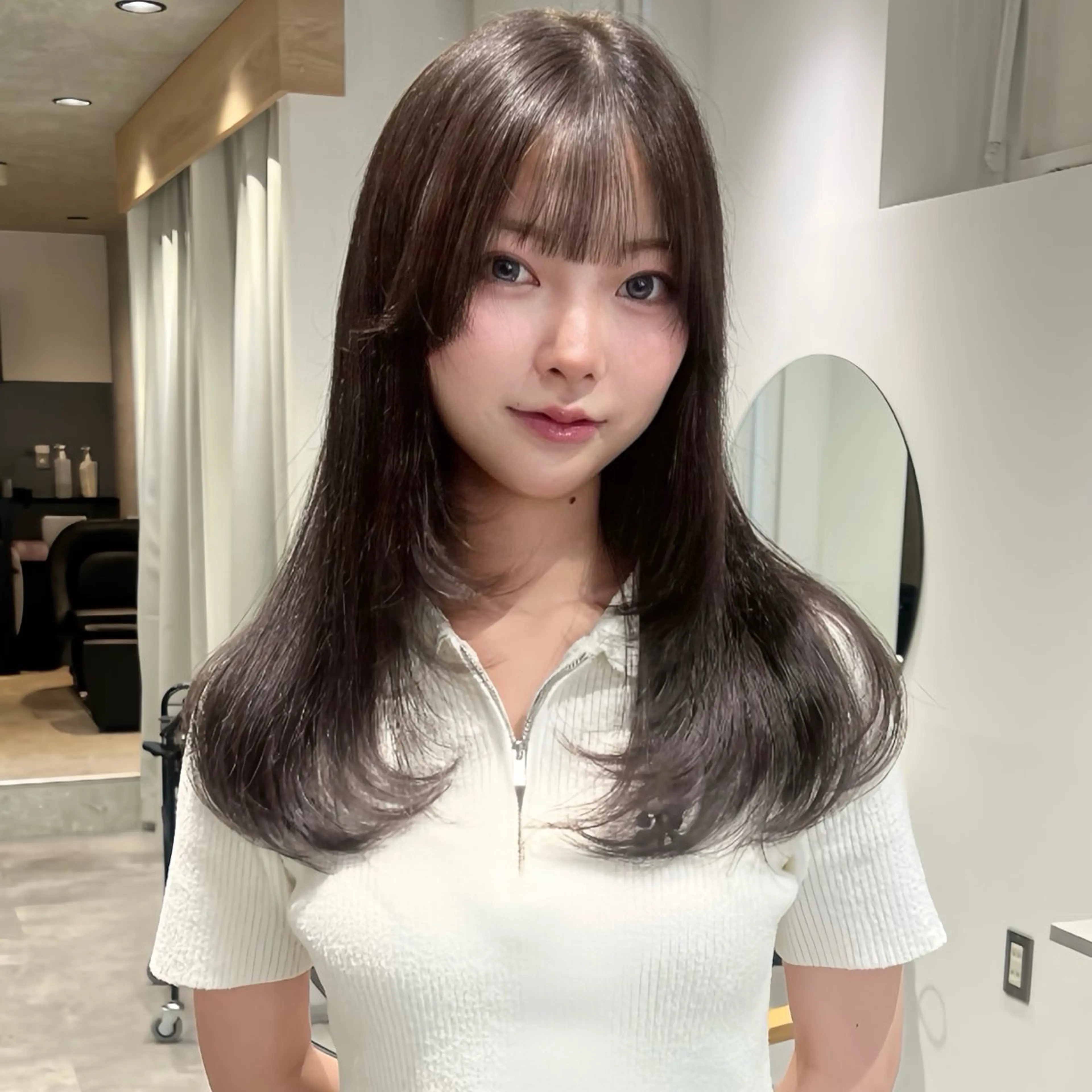 ロング レイヤーカット カット ヘアカラー AI TOKYO　S所属・mizuki 【韓国レイヤー】のヘアスタイル