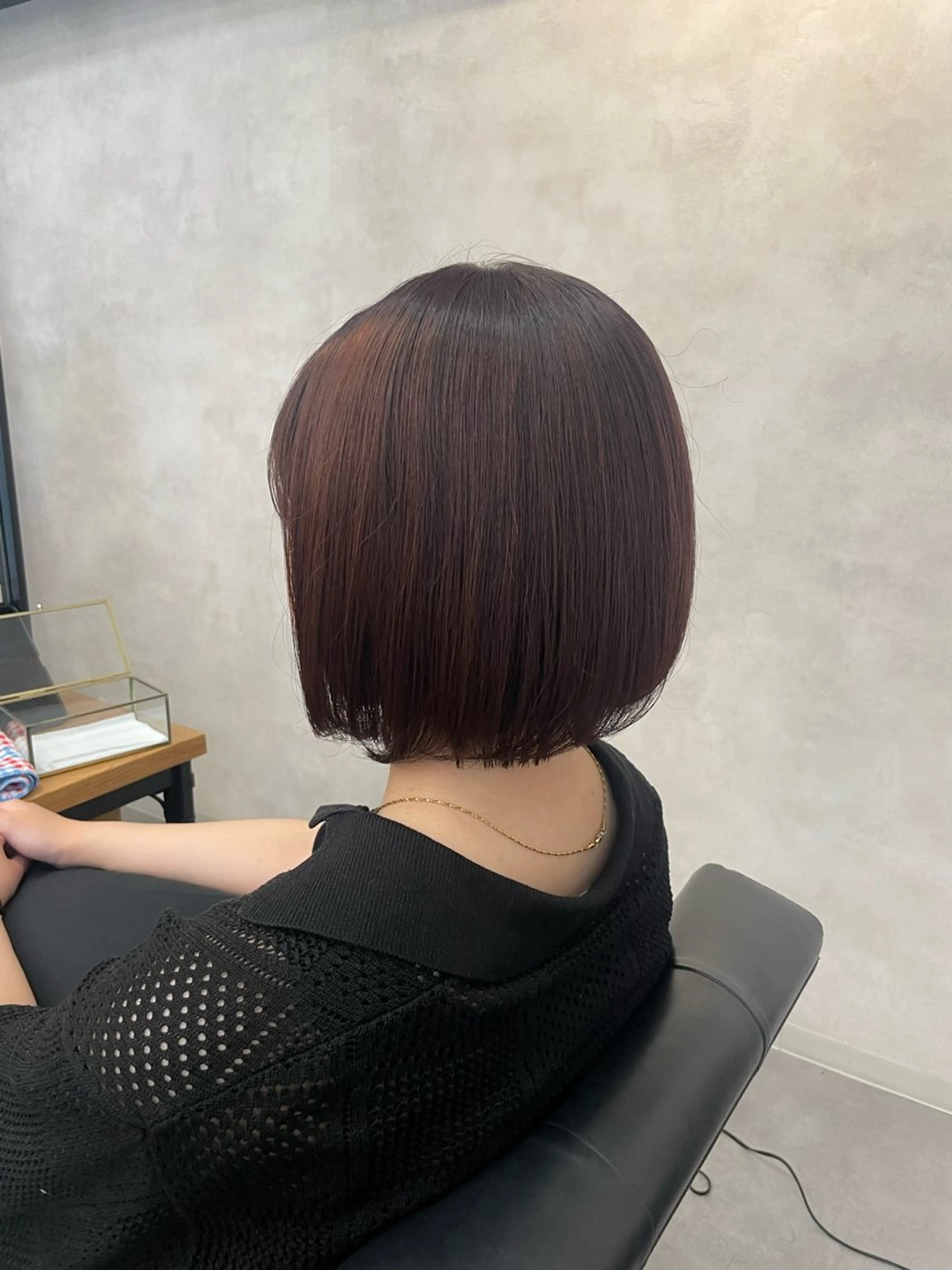 ショート カラー ブラウンカラー レッドカラー レッドブラウン カット ヘアカラー トリートメント 今村 南穂のヘアスタイル