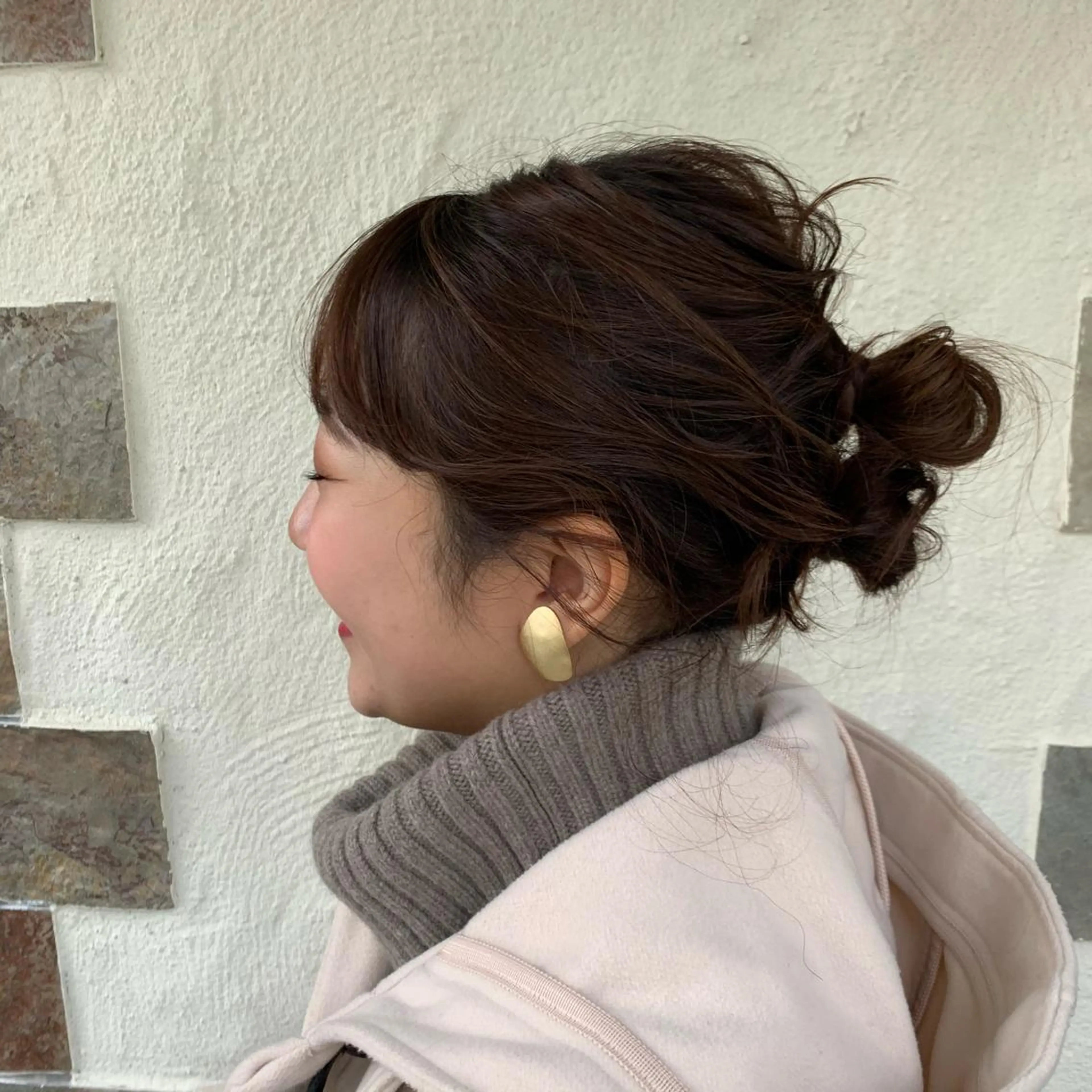 ミディアム ヘアアレンジ くすみベージュカラー 🪻HARUKAのヘアスタイル
