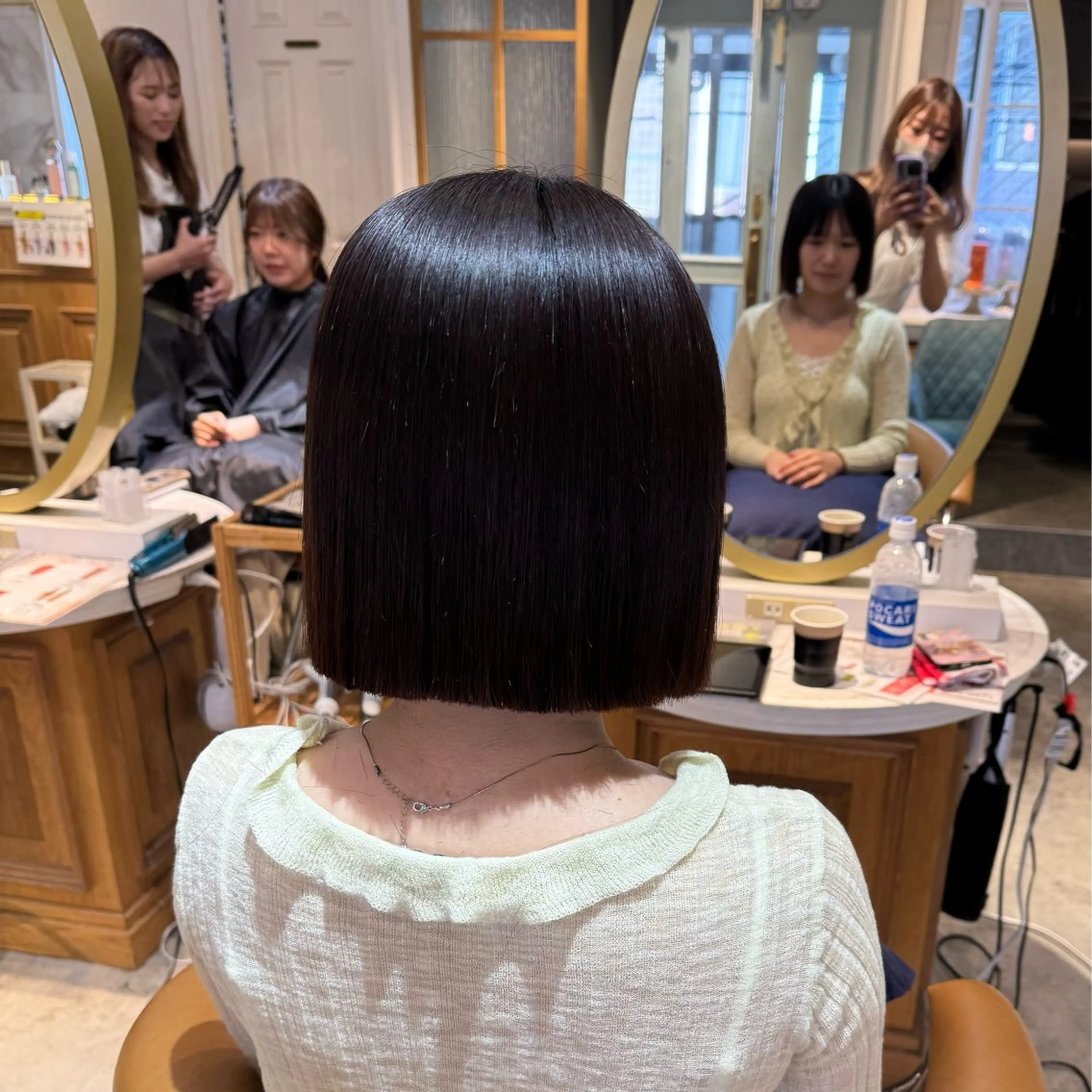 ミディアム ボブ カット 縮毛矯正 トリートメント ヘアセット 髪質改善/ボブ /韓国/erikoのヘアスタイル