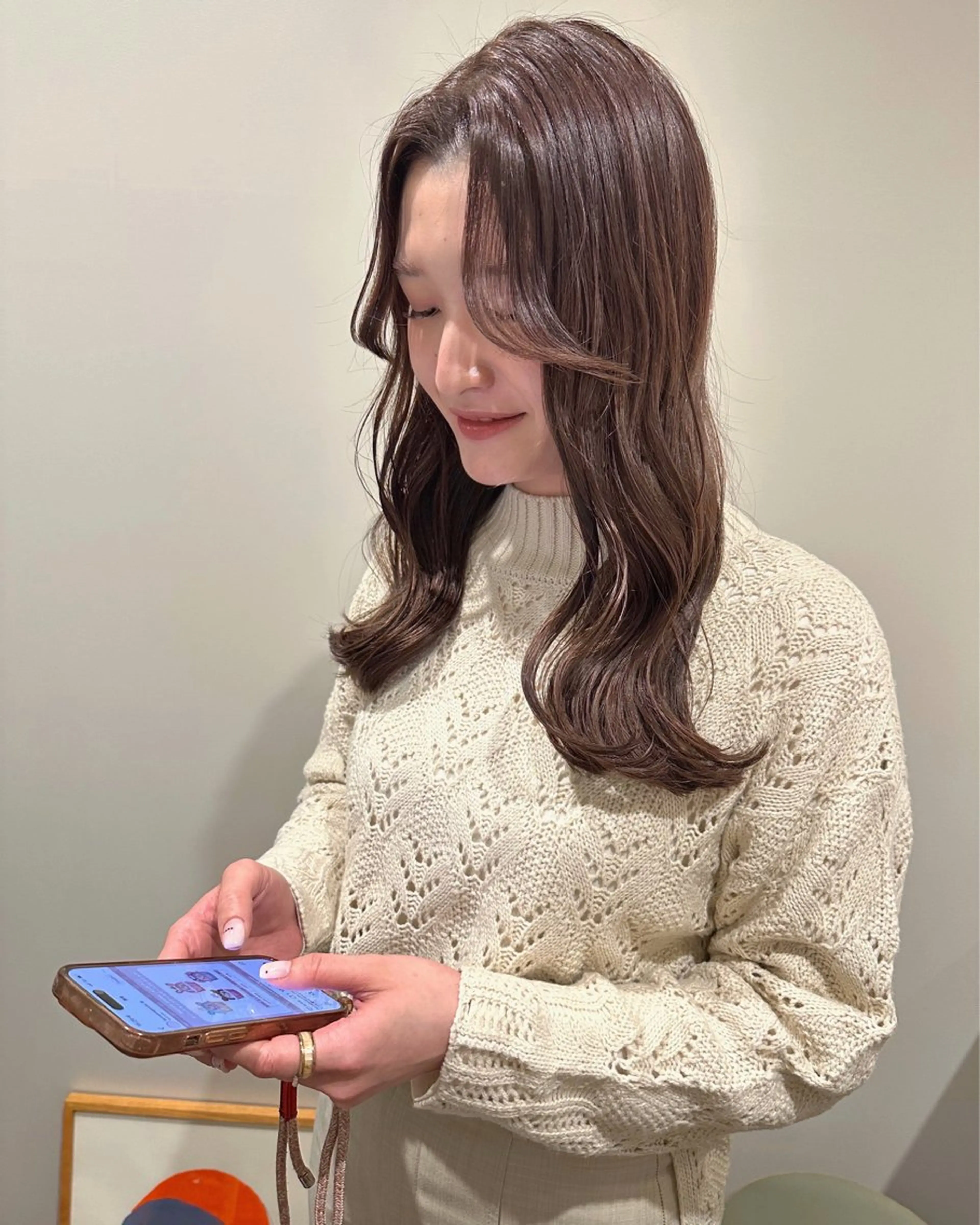 ロング カラー カット ヘアカラー hibiki/セット /透明感カラーのヘアスタイル