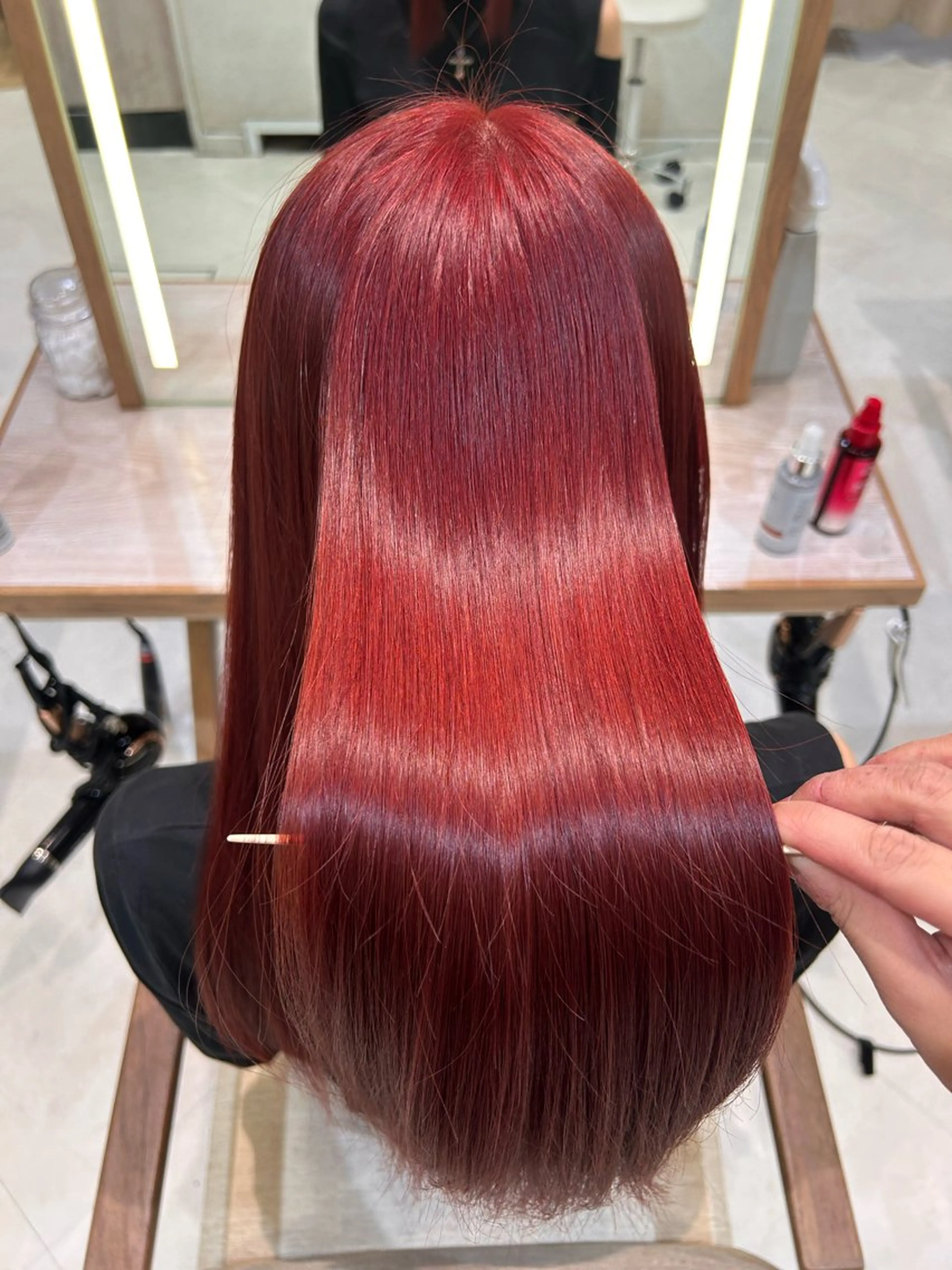 ロング カラー 透け感カラー/暖色 オリーブカラー🫒のヘアスタイル