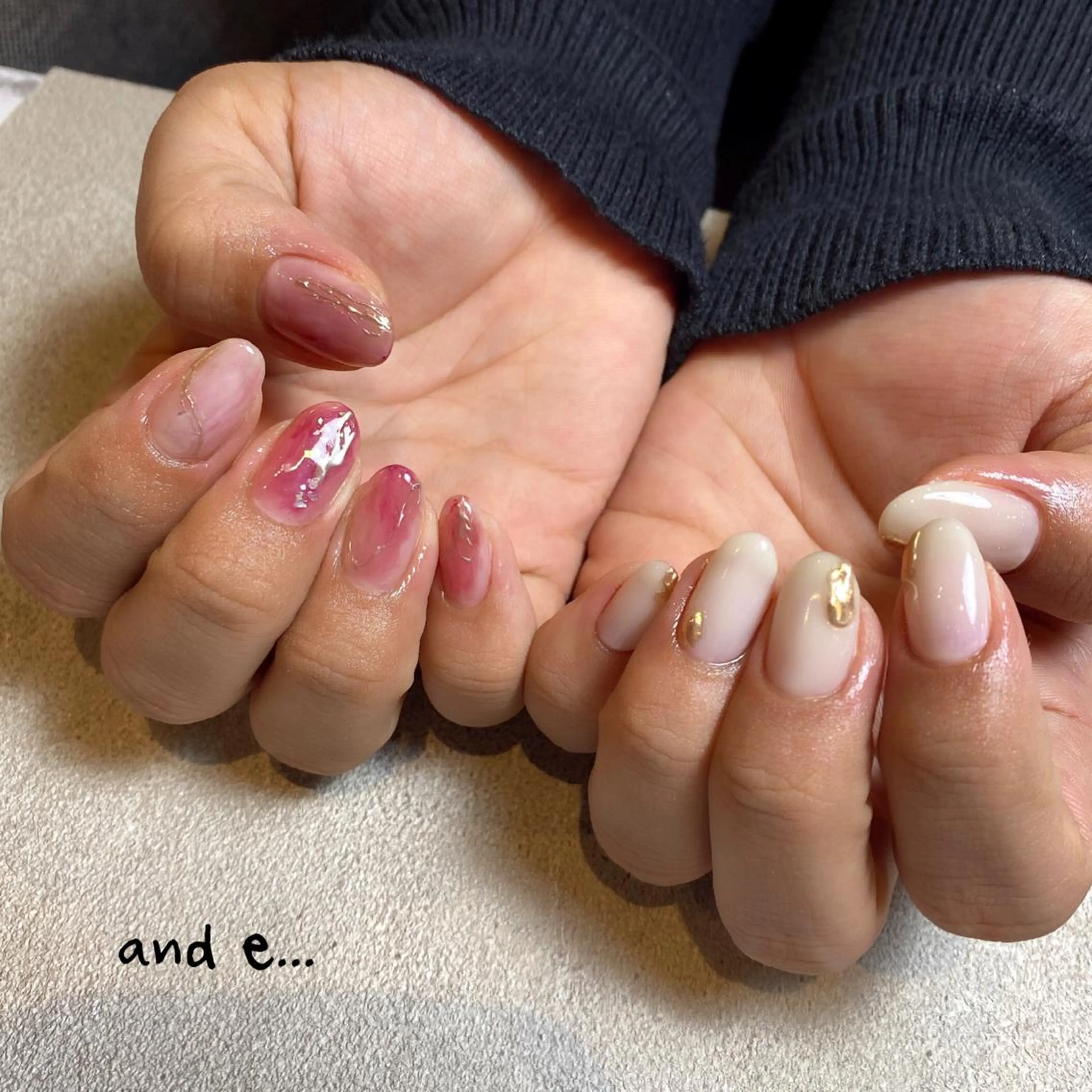 ネイル 持ち込み ニュアンスネイル nailsalon mur.のネイルデザイン