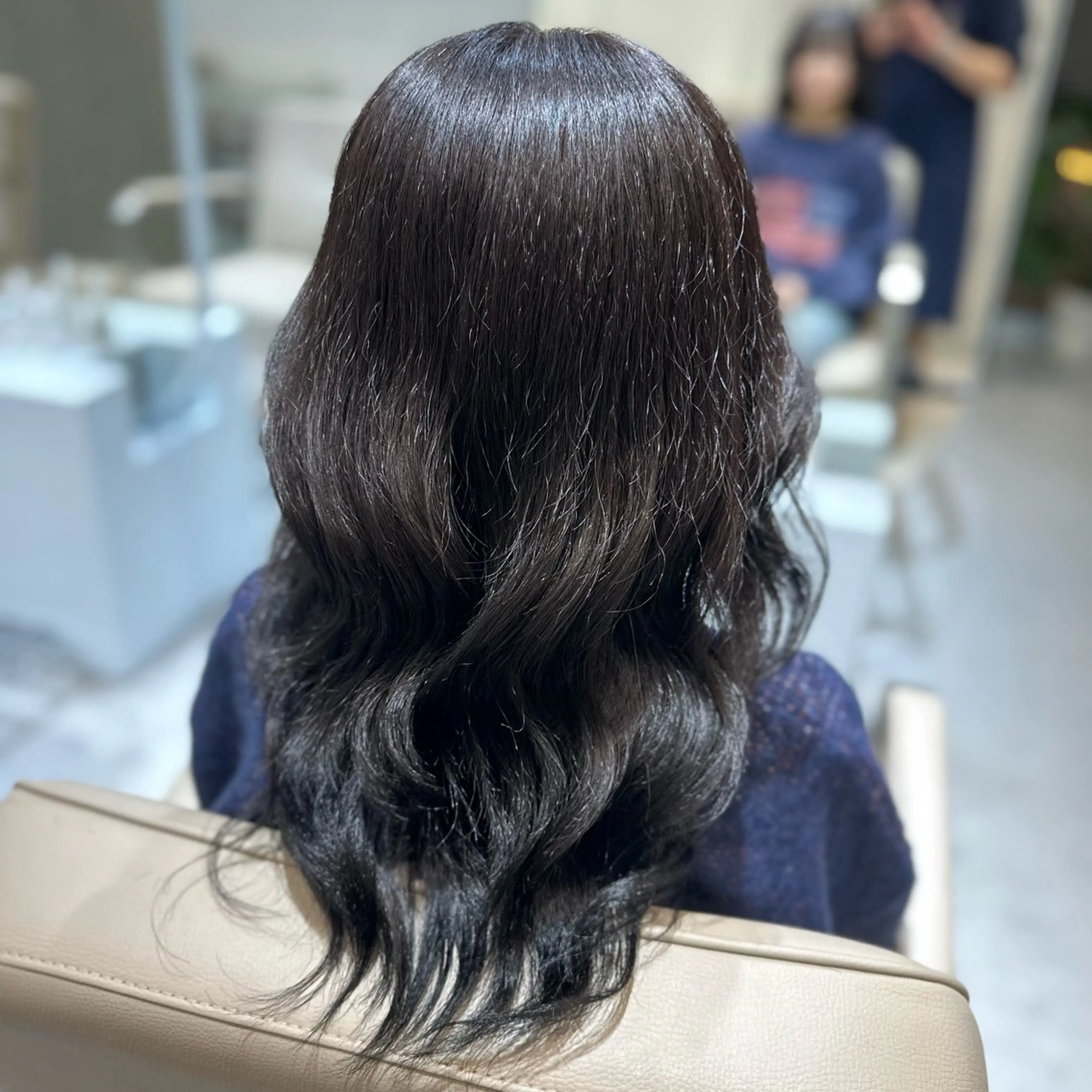 セミロング カラー カシス ヘアカラー なりた るいのヘアスタイル