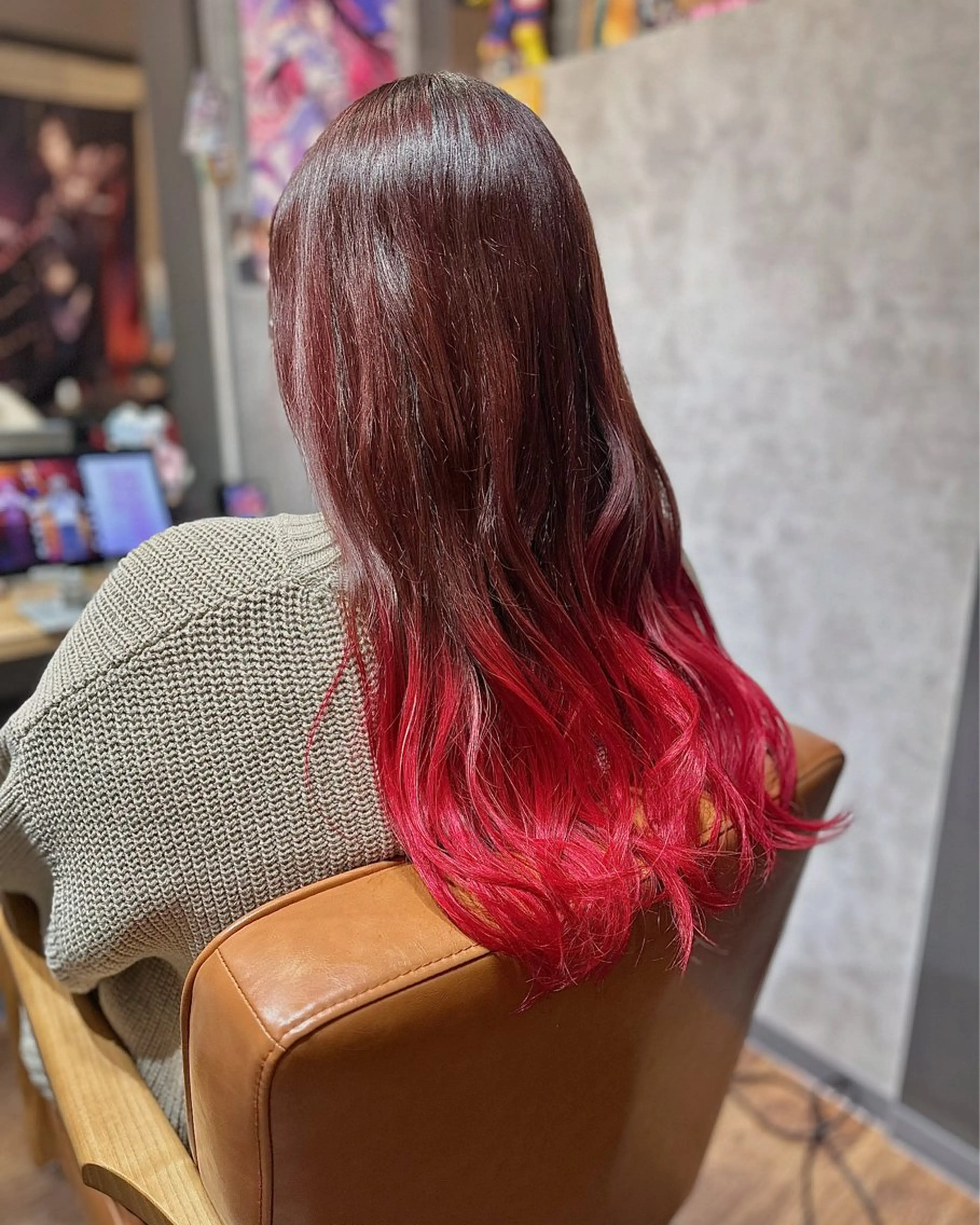 ロング カラー レッドカラー ヲタクに美容室は難しい所属・カットモデル募集中 🥀タカハシ🥀のヘアスタイル