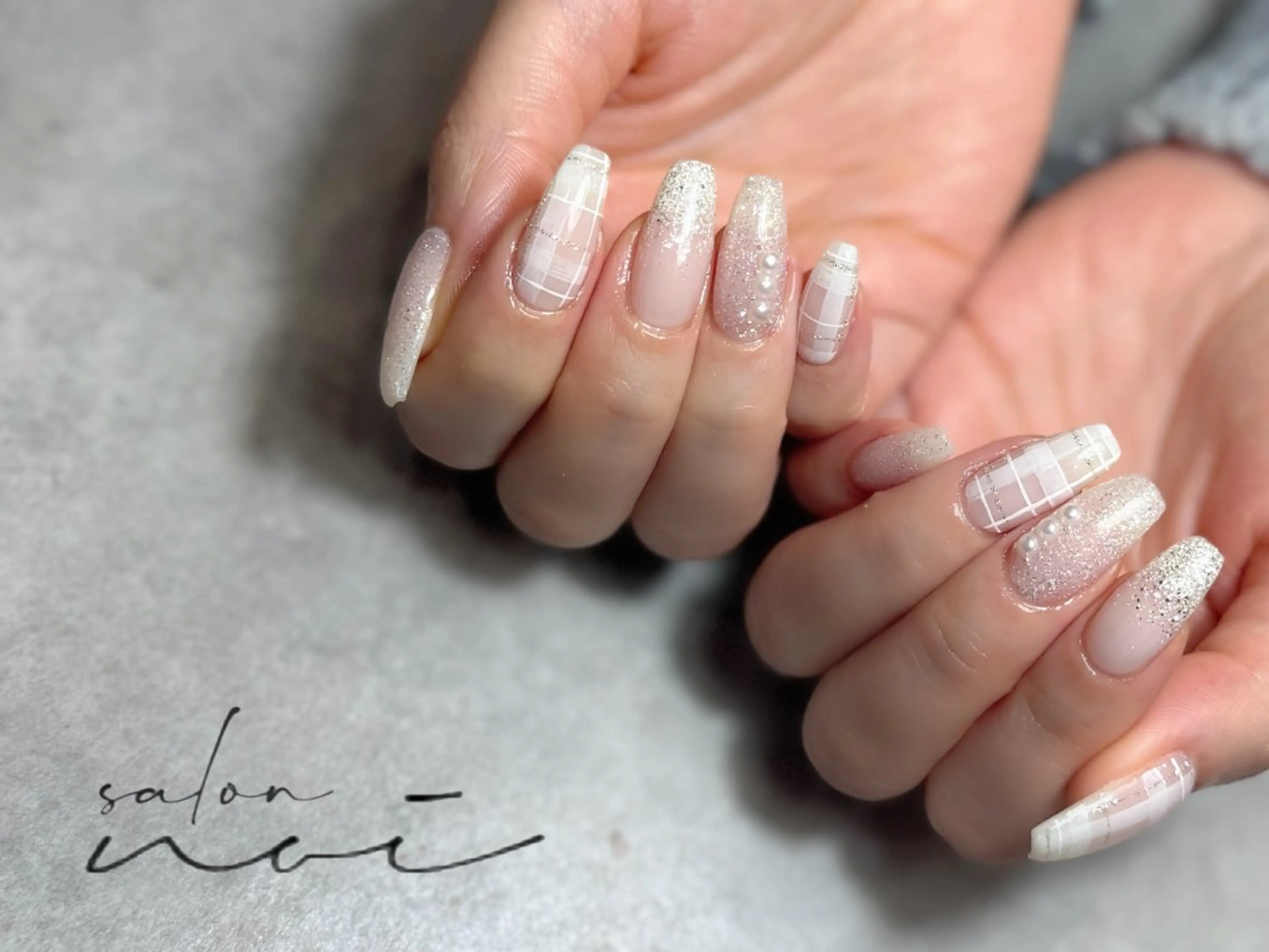 ネイル ホワイト ハンドネイル salon noi所属・salon noiのネイルデザイン