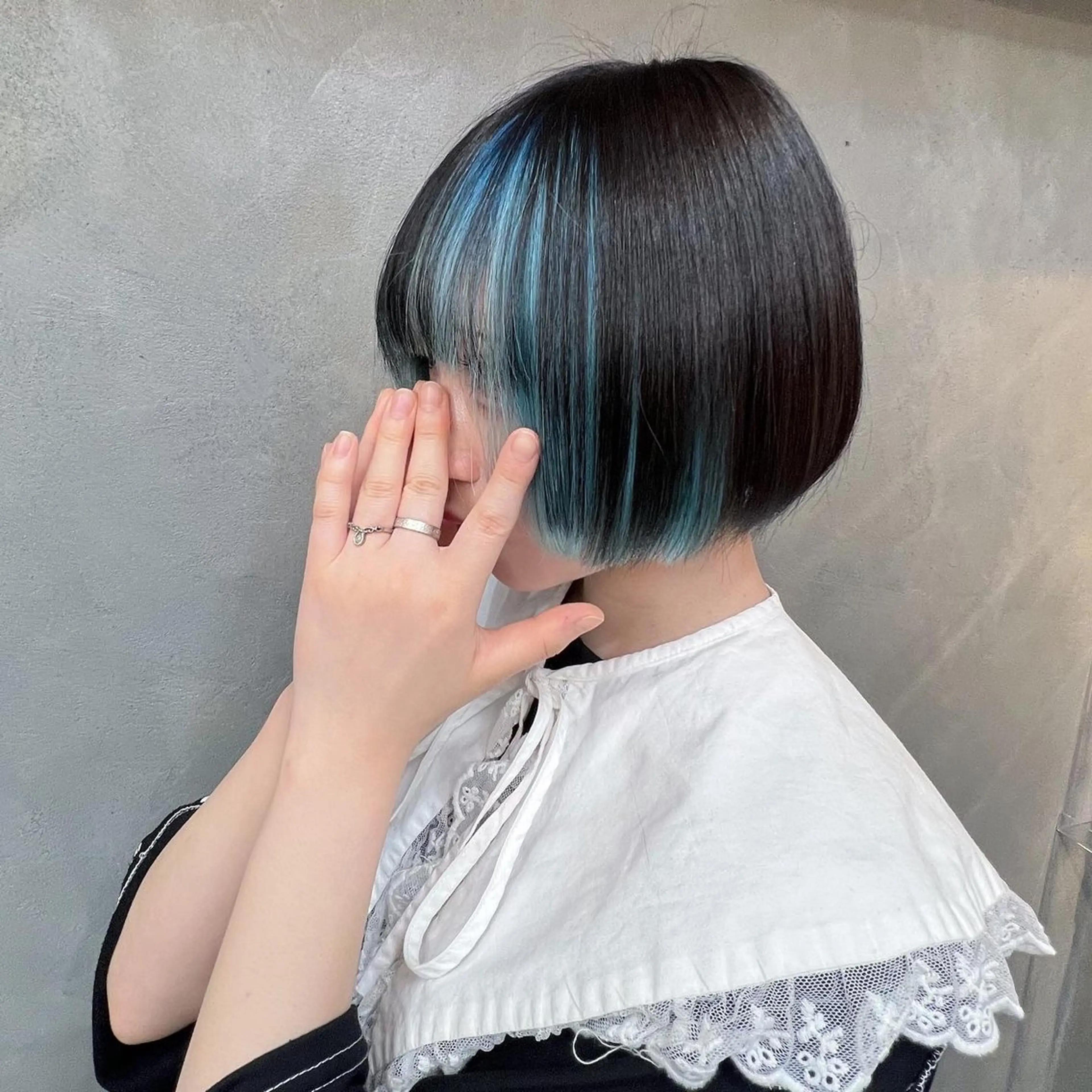 ミディアム ❤️‍🔥シールエク ＋カラー京❤️‍🔥のヘアスタイル
