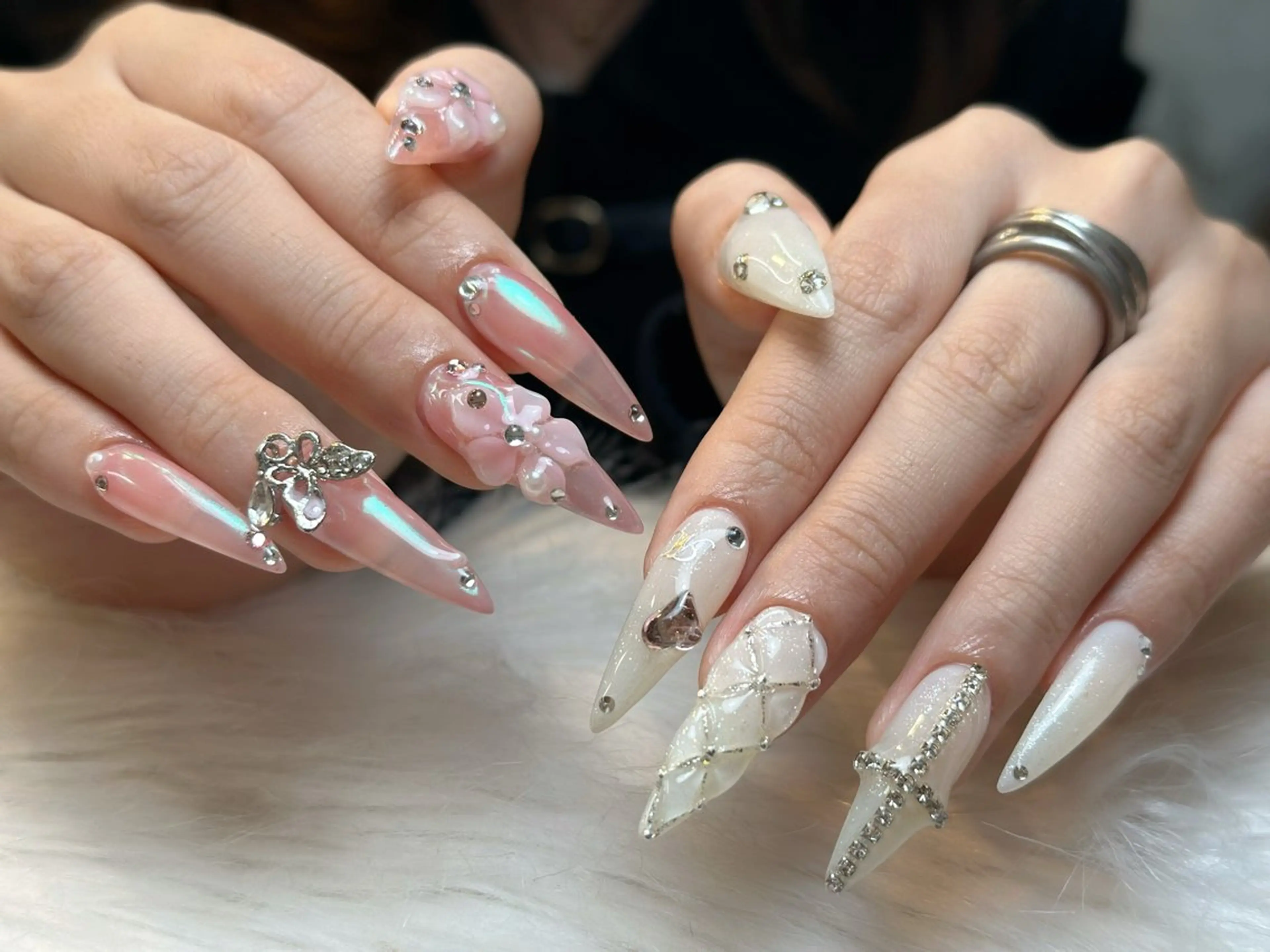 ネイル アートネイル 成人式 ジェルネイル ニュアンスネイル 夏ネイル ハンドネイル Nienail_ Luxeのネイルデザイン