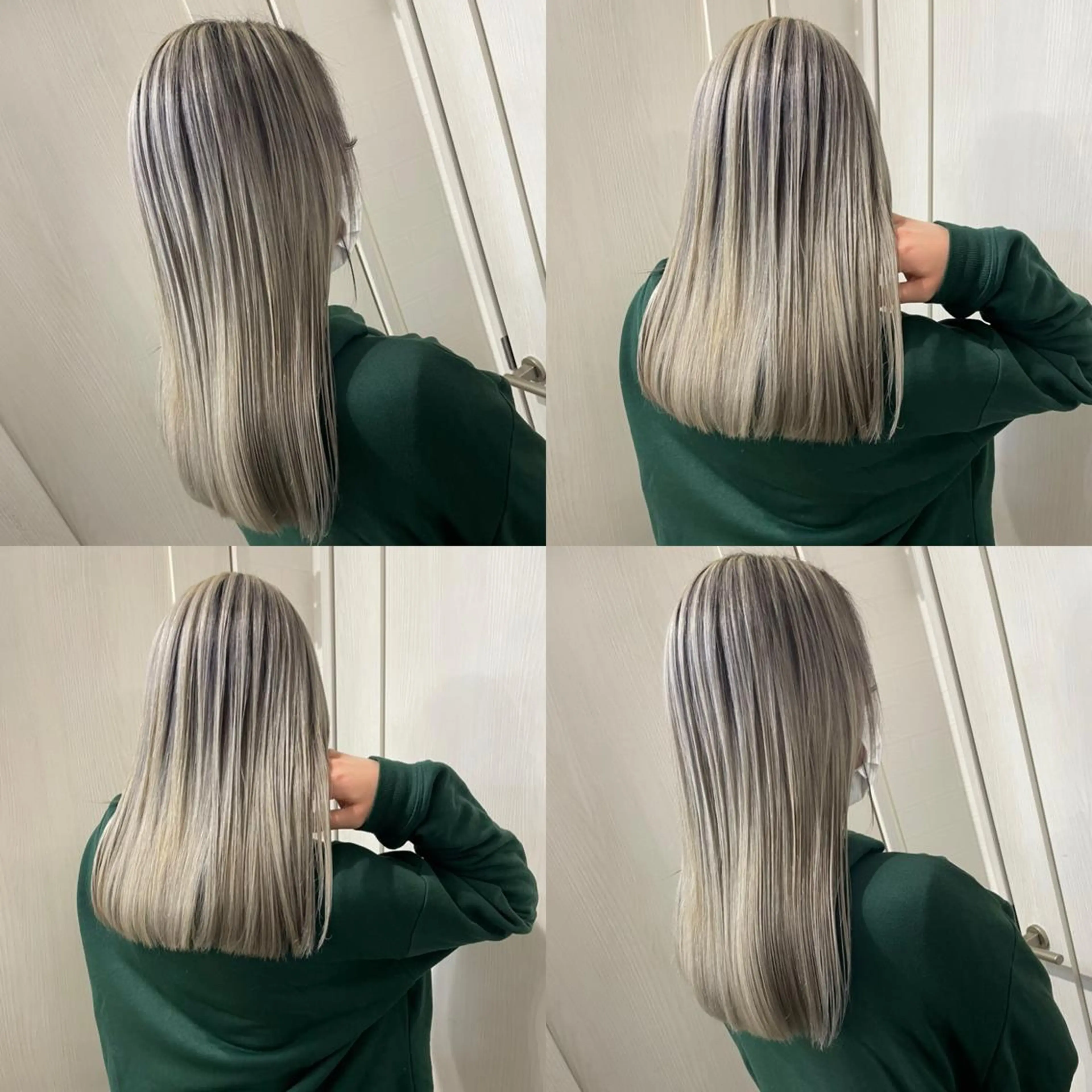 ミディアム カラー ヒカ/外国人風 デザインカラーのヘアスタイル