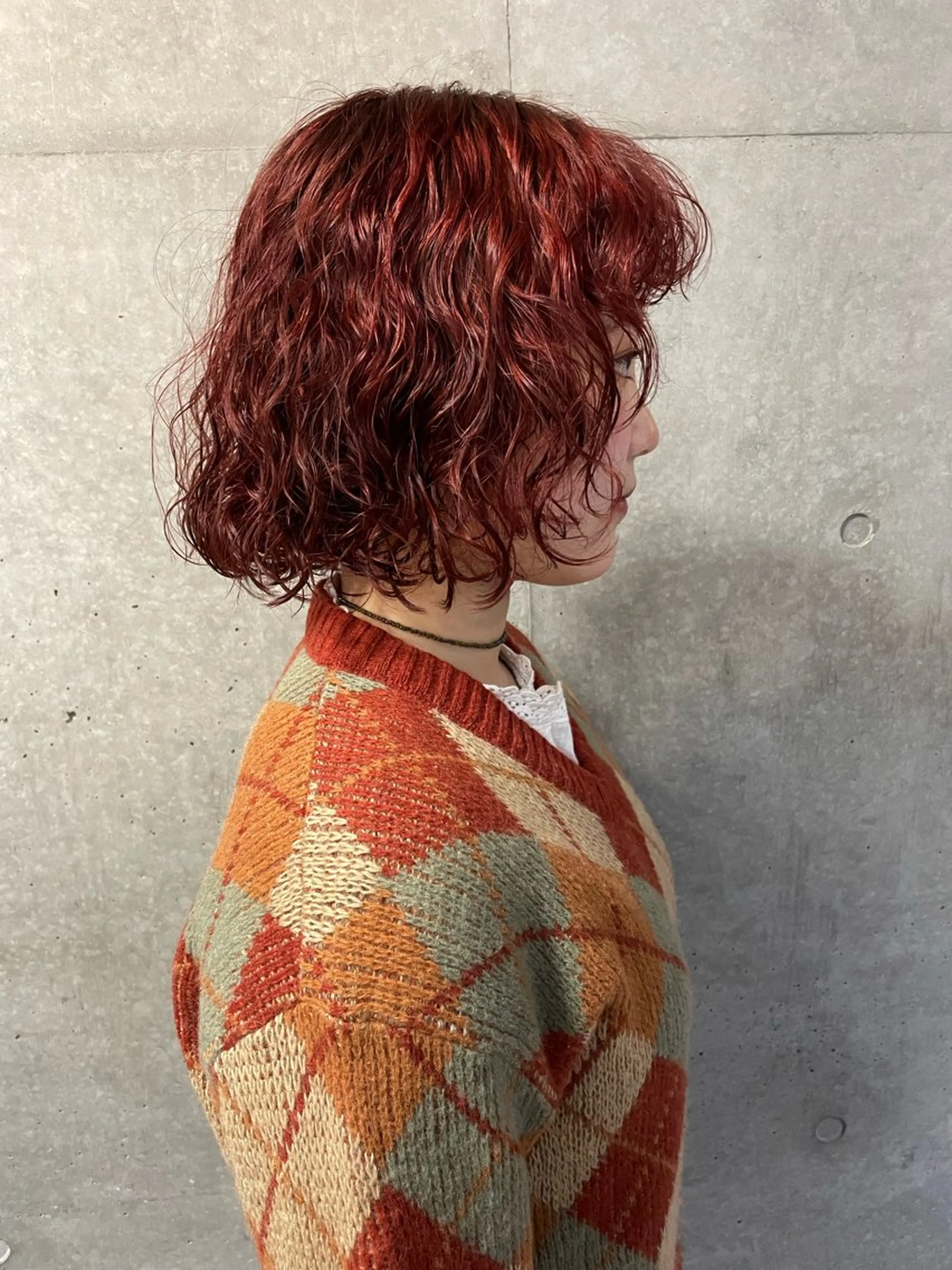 ショート カラー パーマ 金尾 凜のヘアスタイル