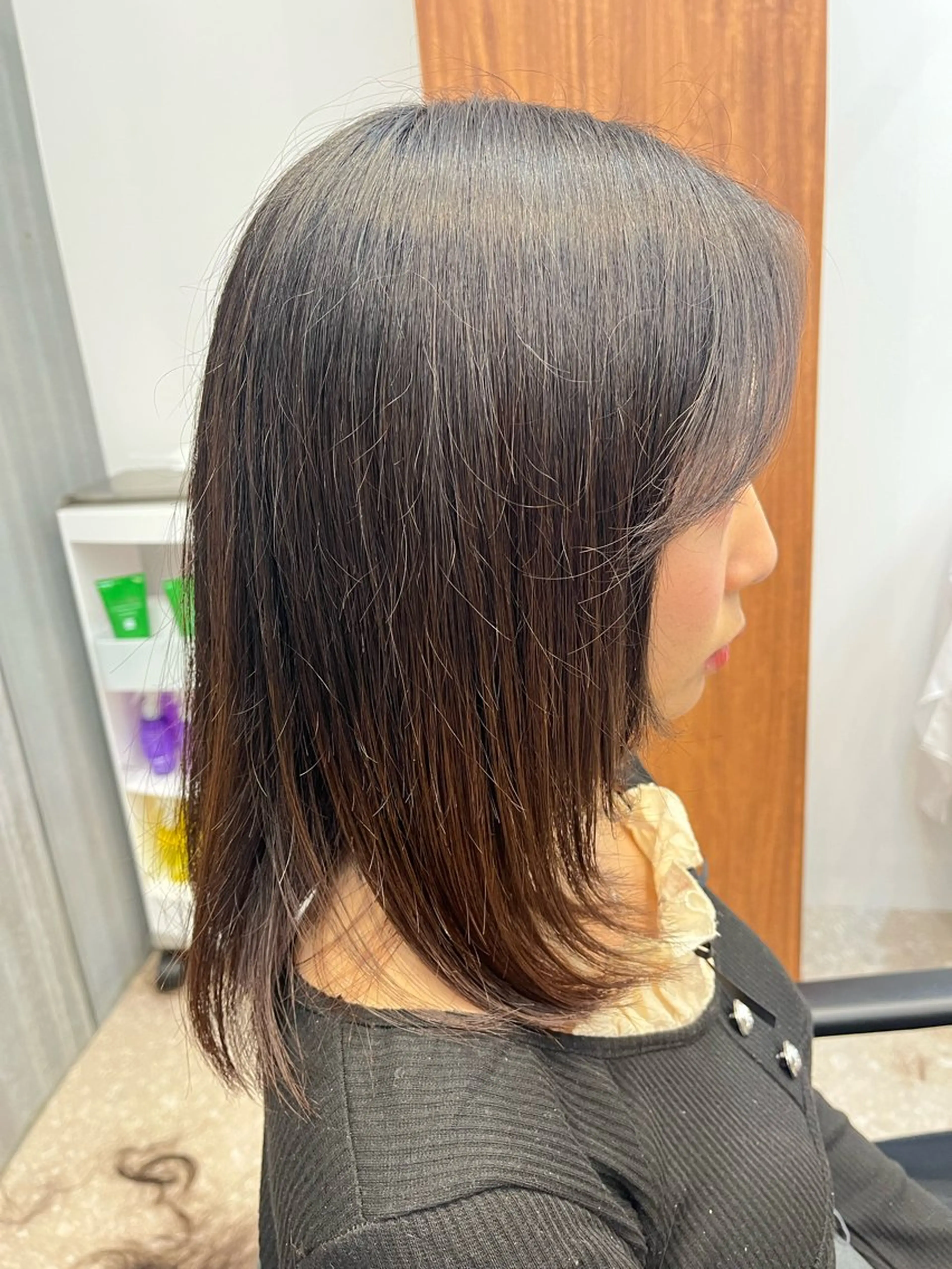 ミディアム 顔まわりレイヤー 顔周りカット レイヤーカット ✨fifth /佐藤楓花✨️のヘアスタイル