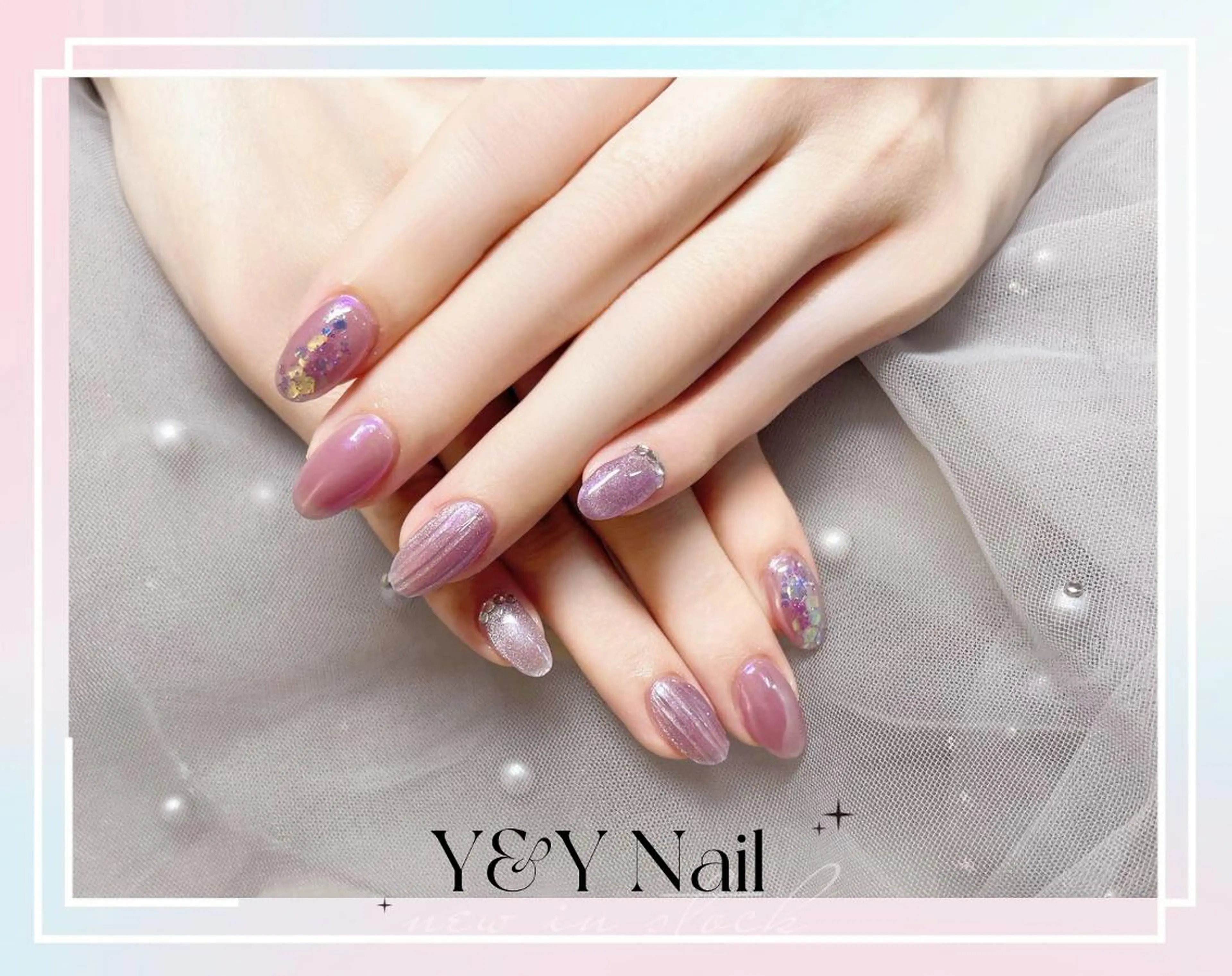 ミディアム ハンドネイル ハンドケア Y&Y Nail Salonのネイルデザイン