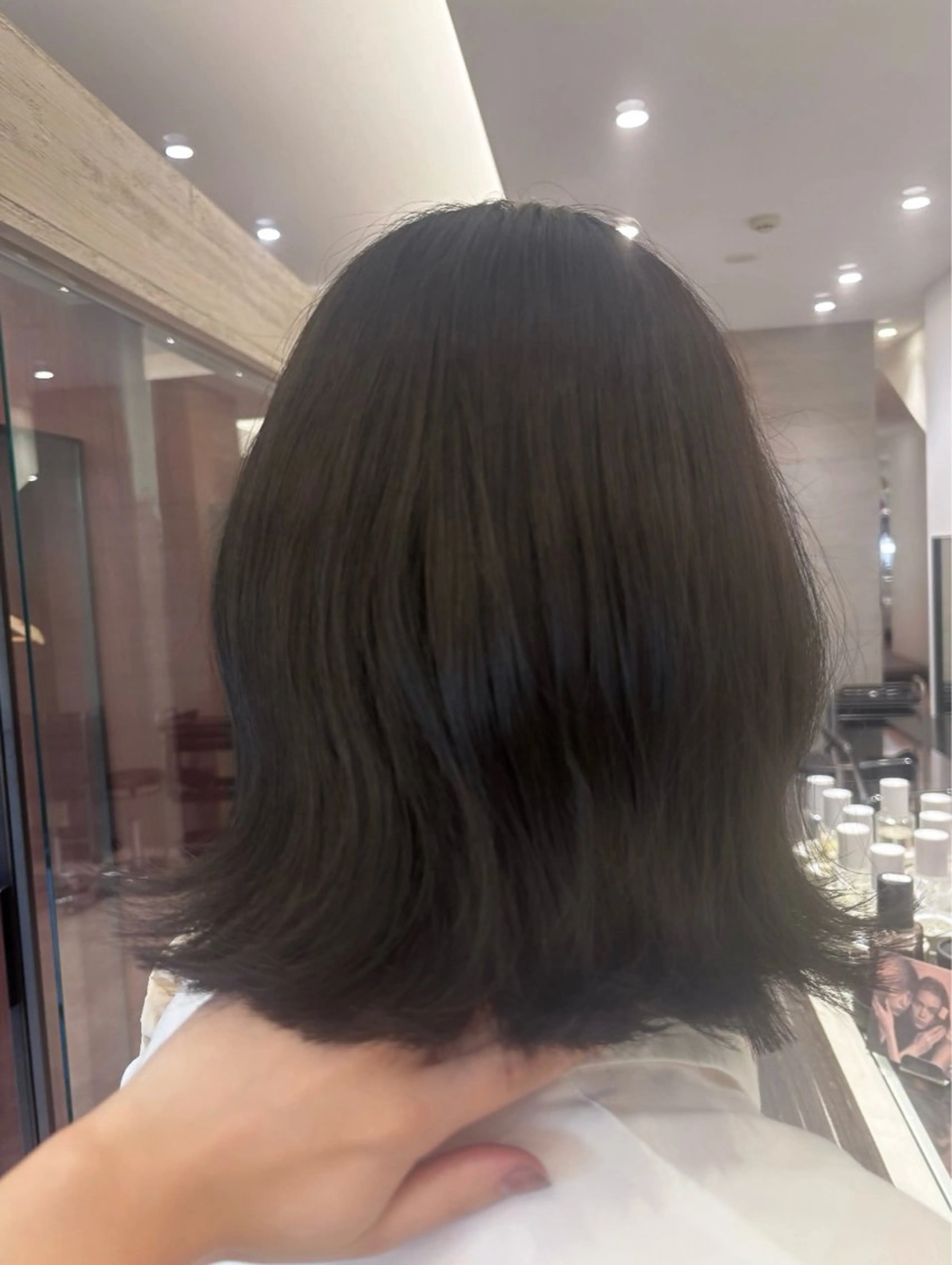 カラー 透明感カラー ダークグレー ダークグレージュ グレージュ カマタ サユミ🪐のヘアスタイル