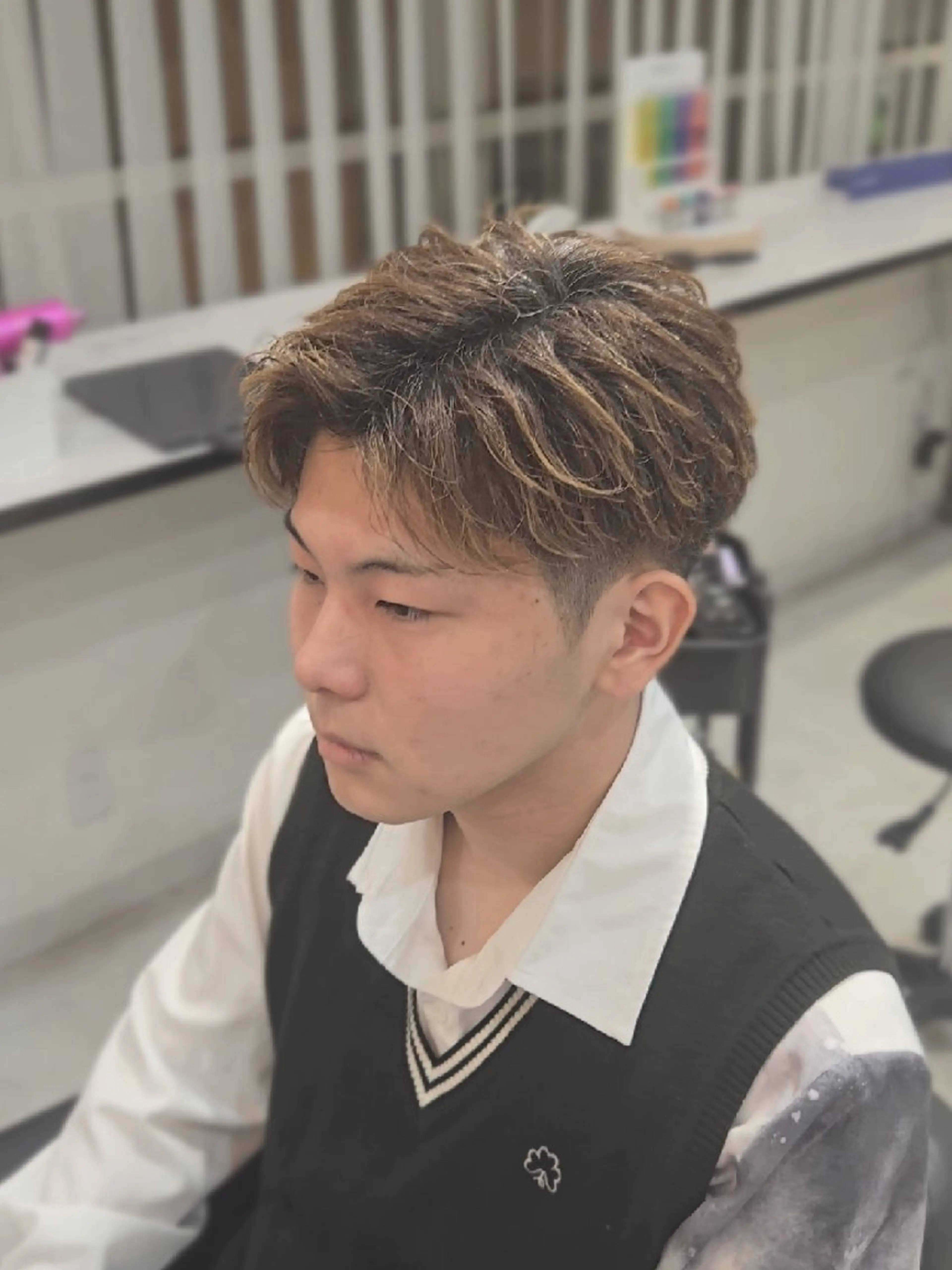 メンズ ショート カット ヘアセット Lapis 名古屋駅前店所属・LEN名古屋/パーマ メンズ特化美容師のヘアスタイル