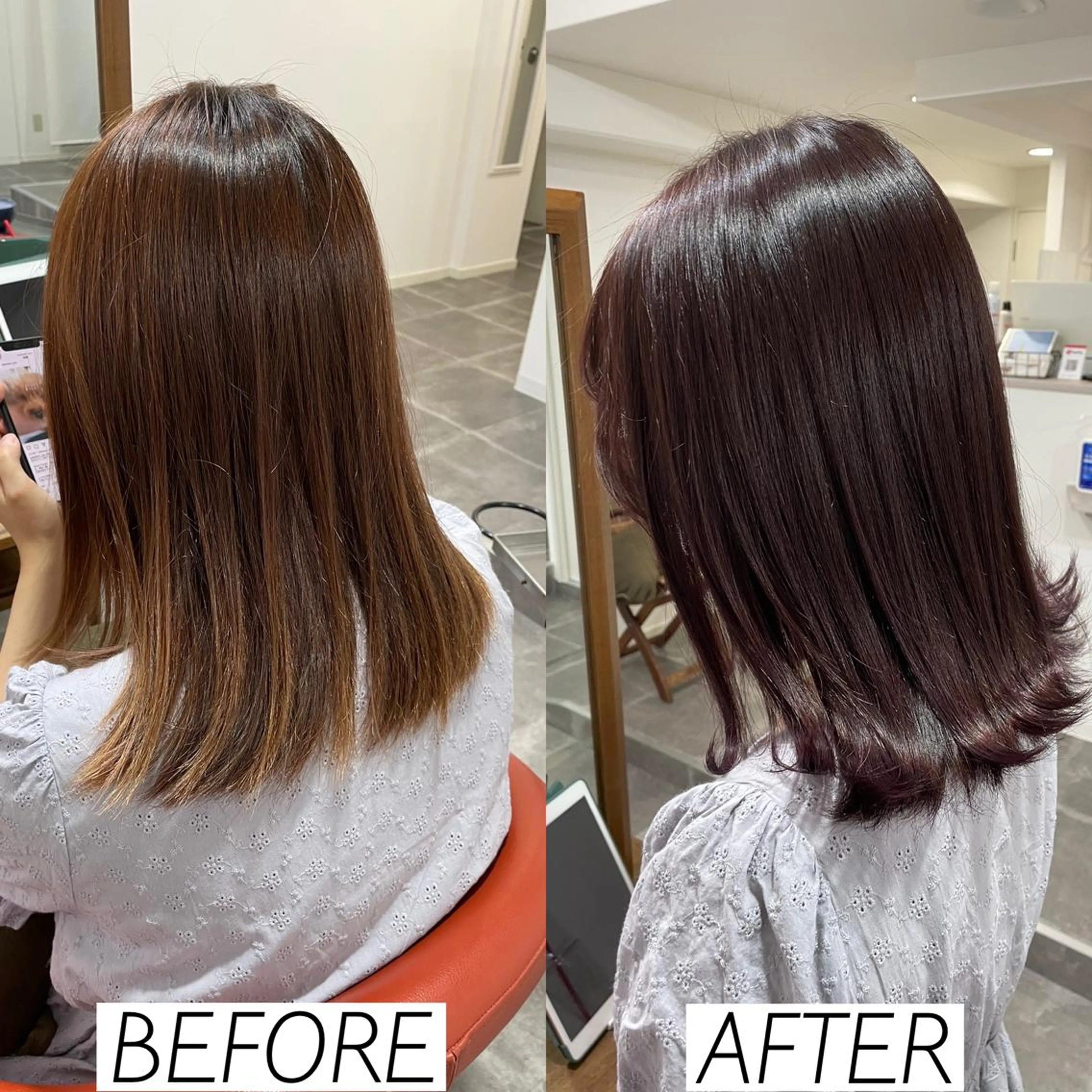ショート カラー ブリーチ ブリーチなしカラー パープルカラー カット ヘアカラー トリートメント 森田 一平のヘアスタイル