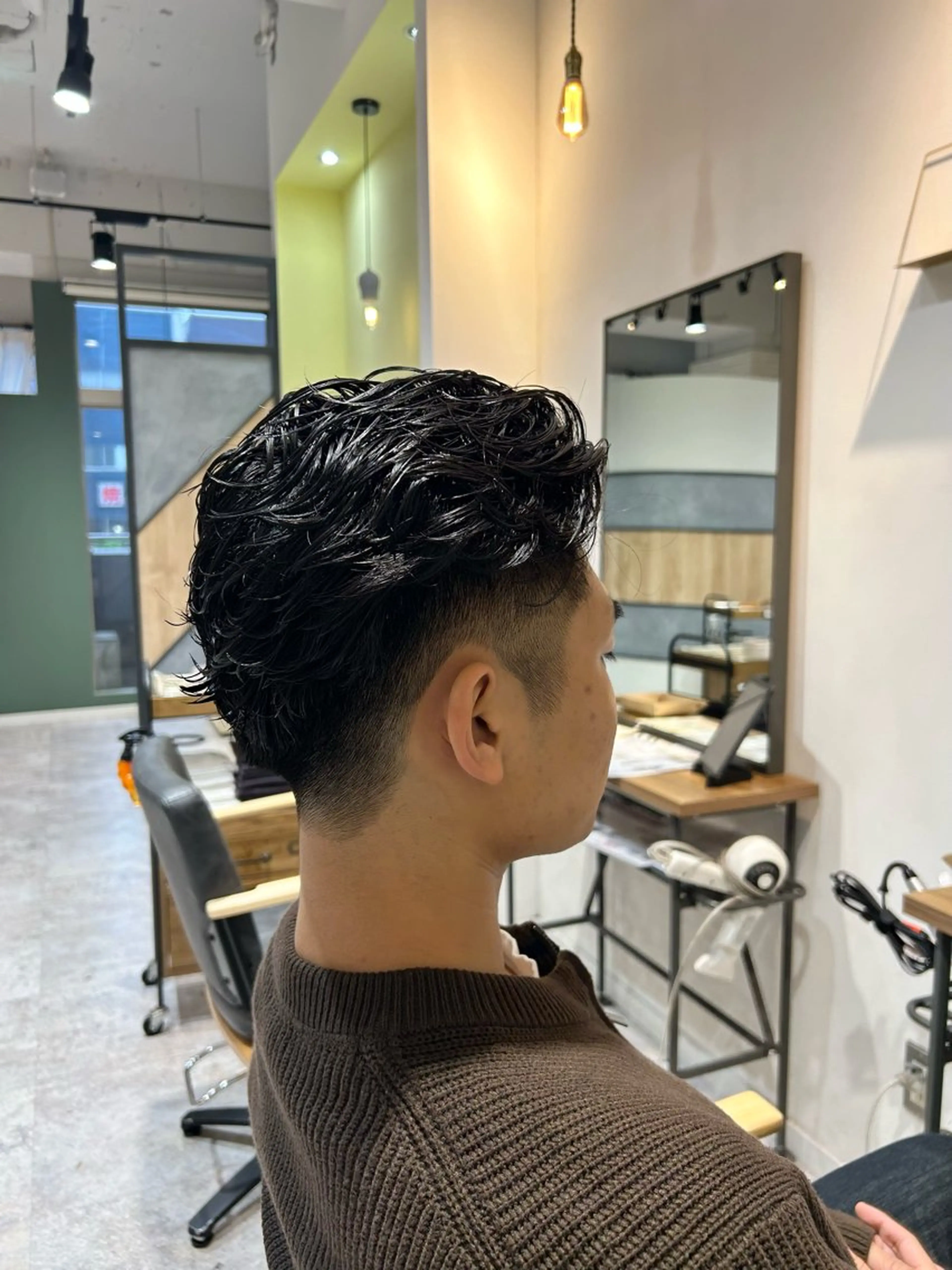 パーマ メンズ センターパート/ メンズ特化/日向🔥のヘアスタイル