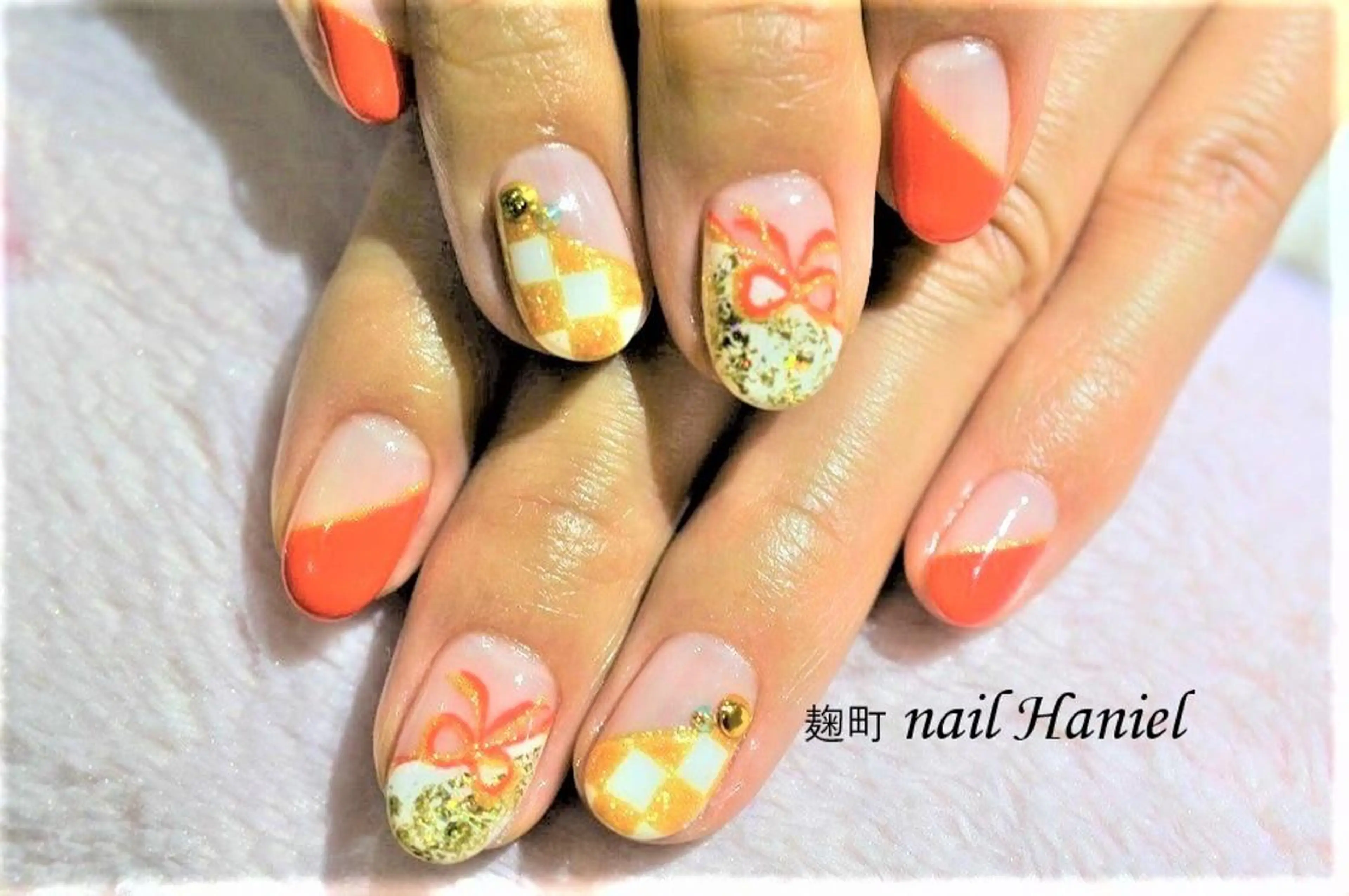 ネイル アートネイル ジェルネイル パラジェル nail Haniel所属・半蔵門サロンハニエル 魅神 ちよのネイルデザイン