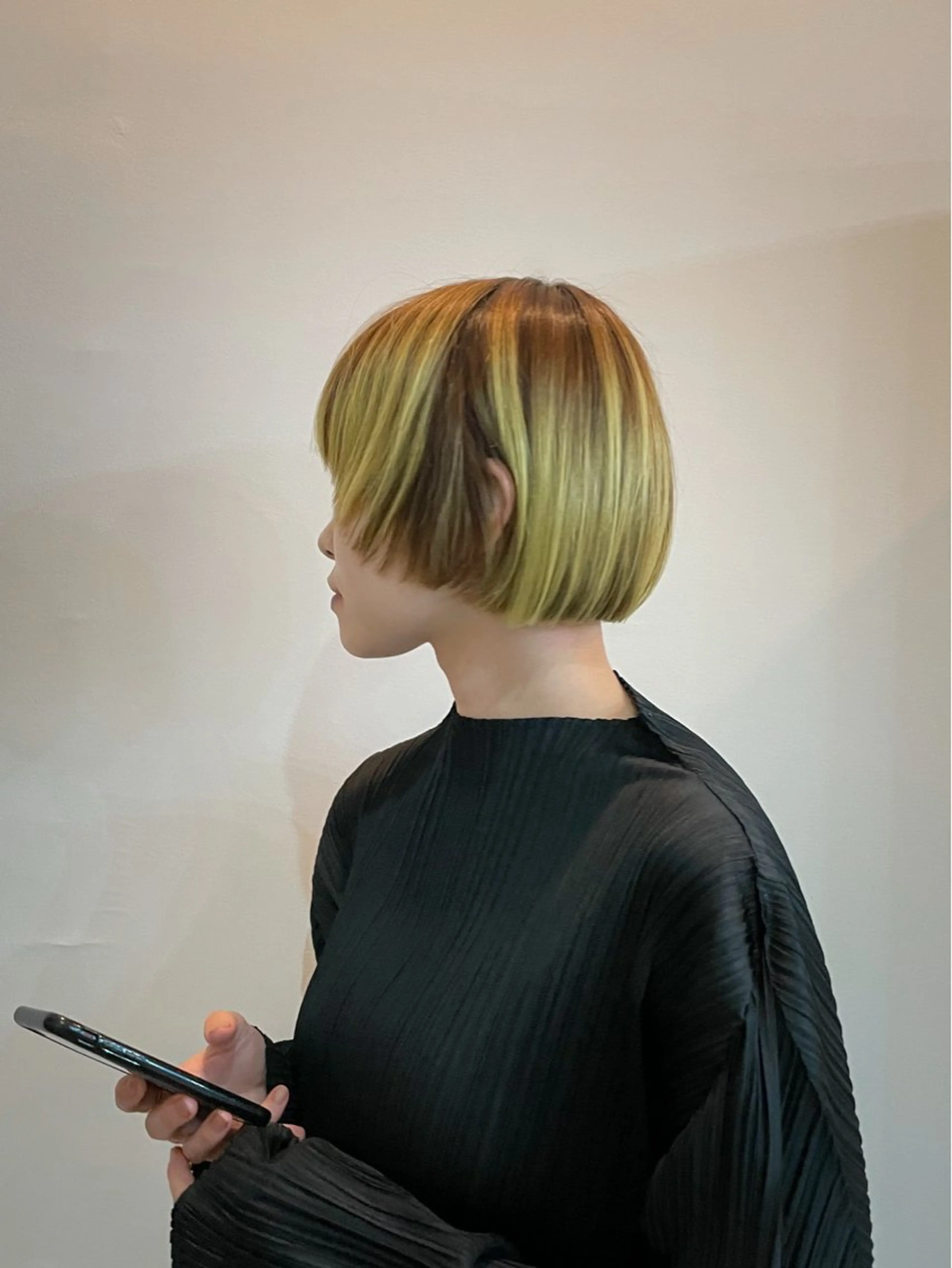 ミディアム カット ヘアカラー ブリーチ/美髪矯正 垢抜けヘア/そらのヘアスタイル