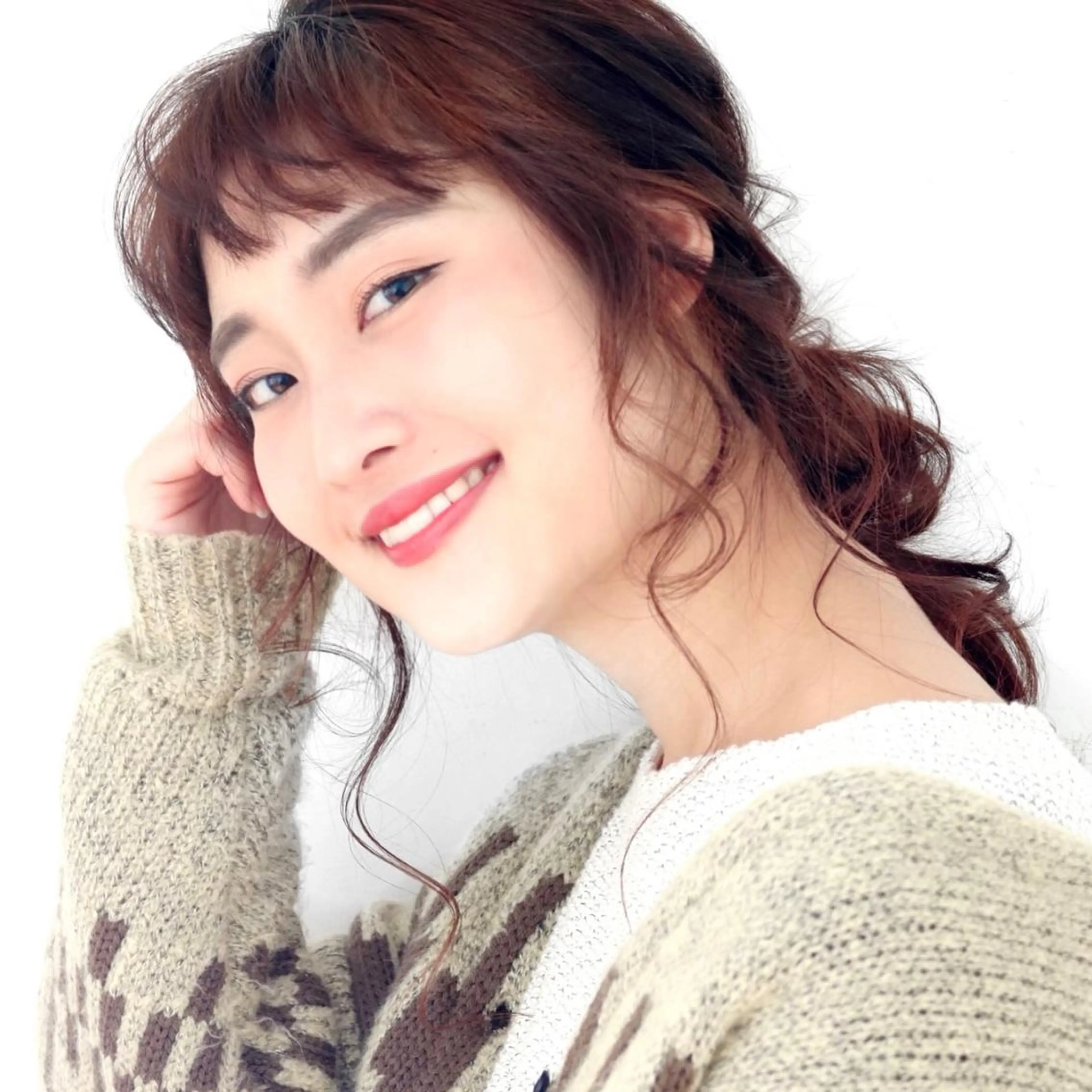 セミロング カラー ヘアアレンジ ヘアセット merci.所属・🌻まさの あいり🌻のヘアスタイル
