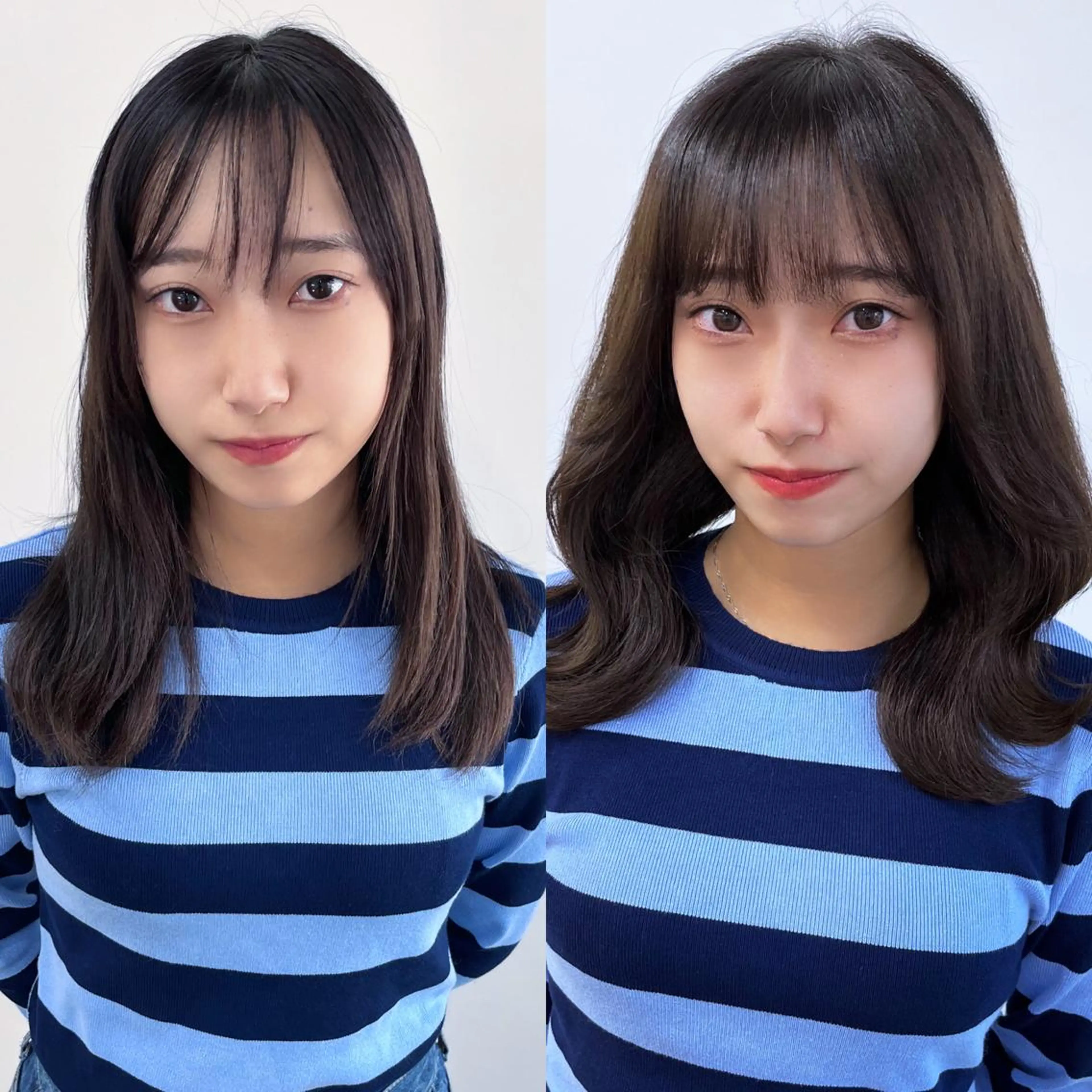 ミディアム カラー パーマ ヘアアレンジ 黒髪 ブルーカラー ブルーブラック インナーカラー くせ毛 カット ヘアカラー トリートメント 韓国レイヤー×透明感 髪質改善　武田涼のヘアスタイル