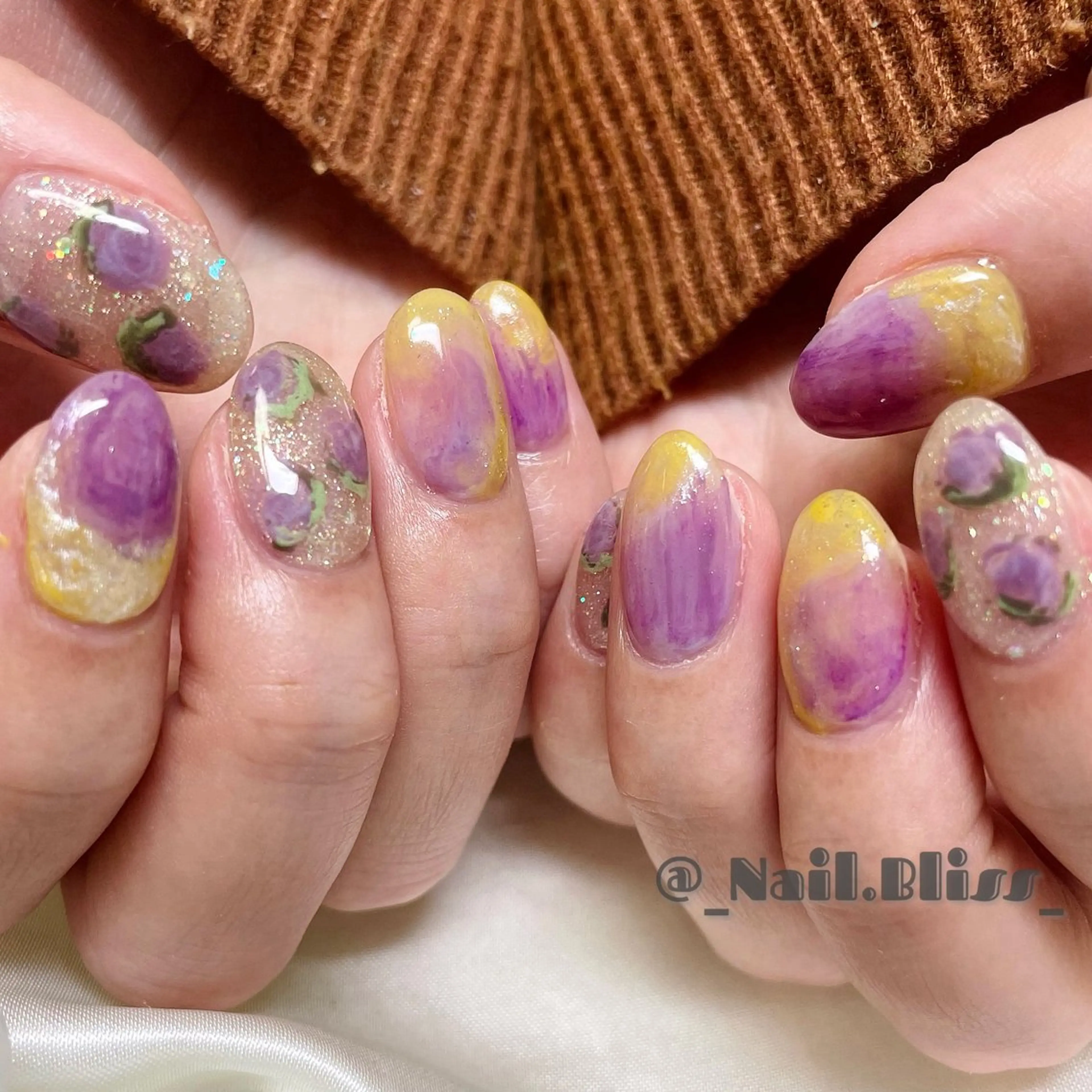 ネイル 黄色 ハンドネイル NAIL BLISSのネイルデザイン