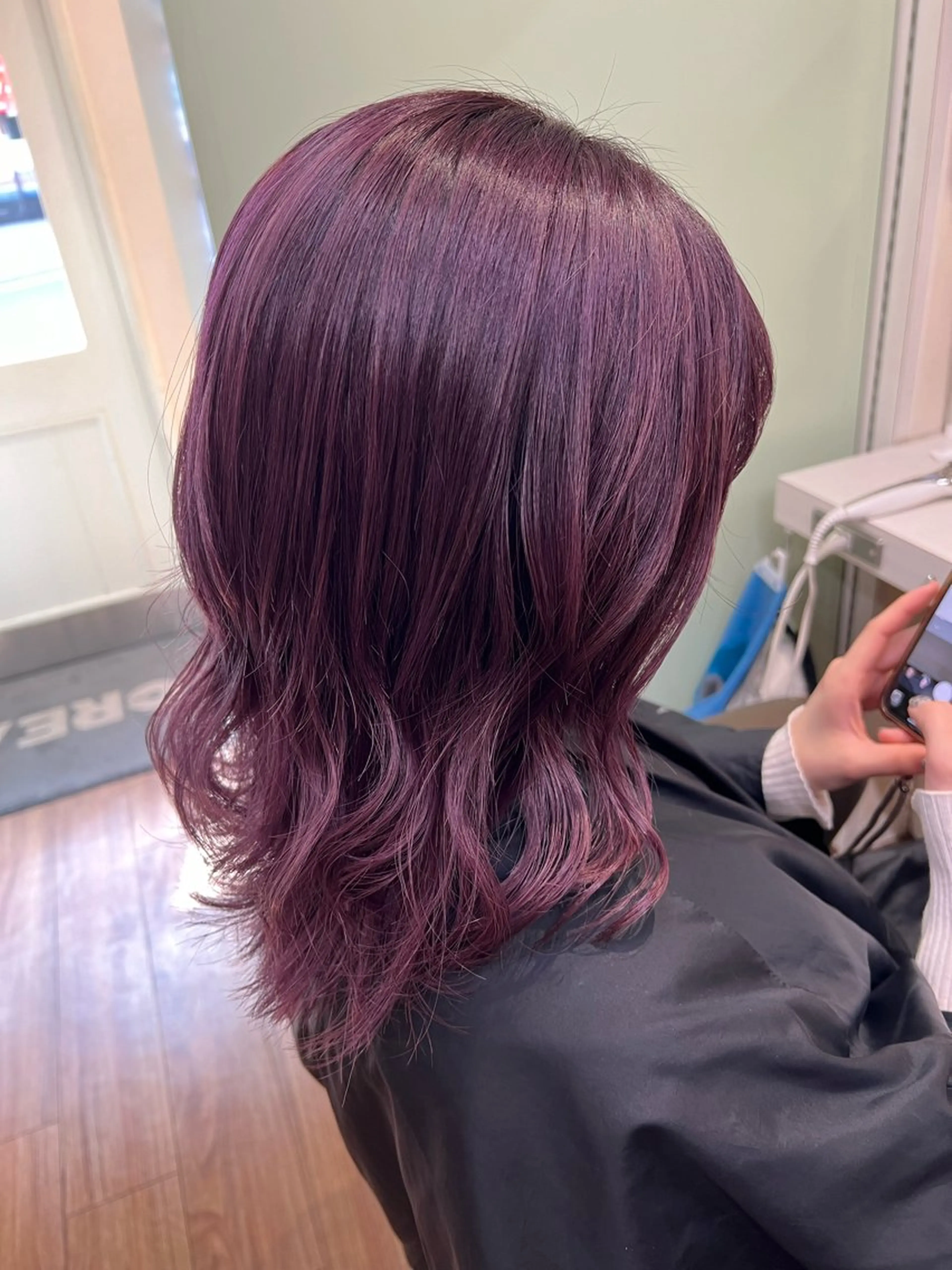 カラー ヘアカラー 朝が楽になる艶髪縮毛 ✨中稲明梨のヘアスタイル