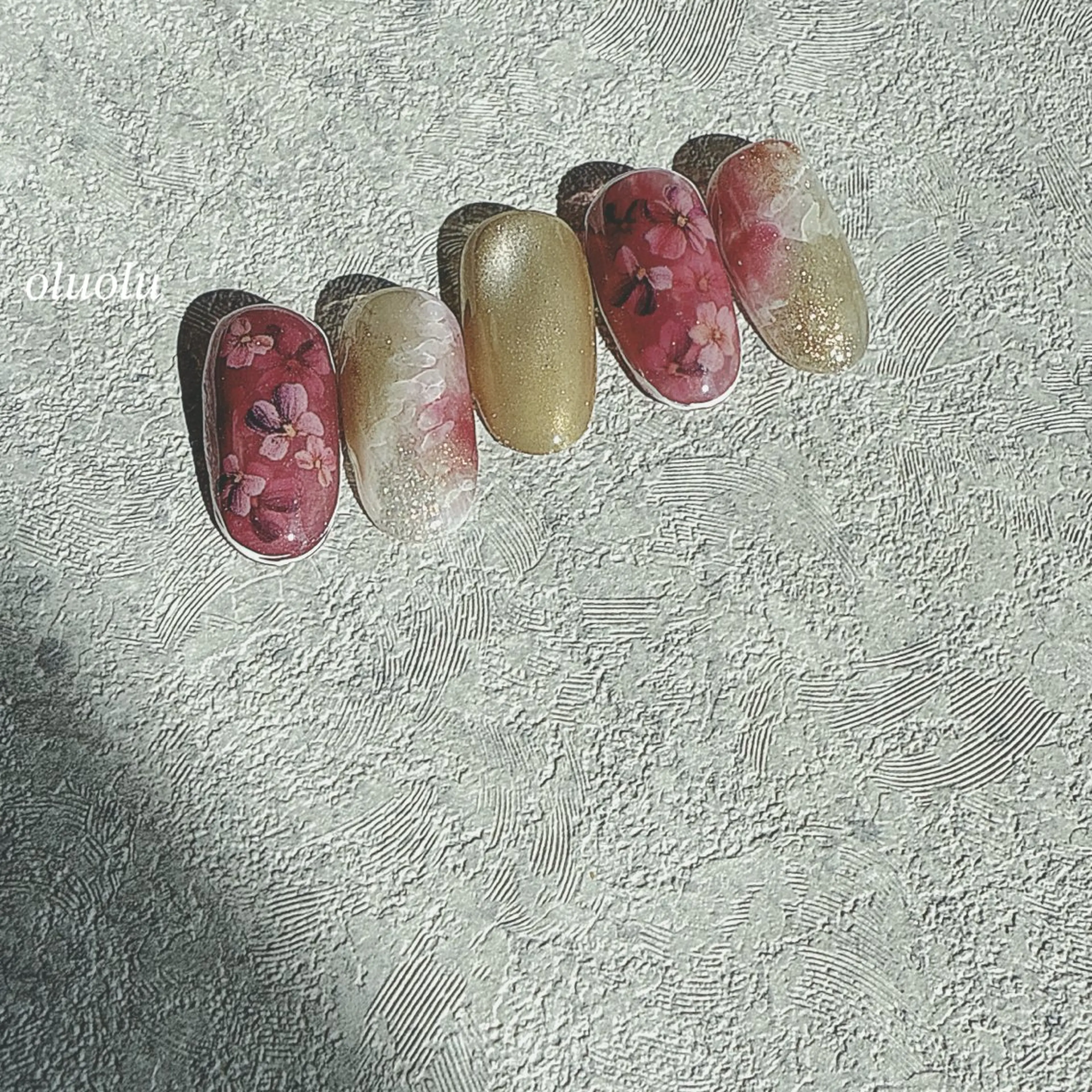 ネイル アートネイル フラワーネイル フットネイル ニュアンスネイル 春ネイル ハンドネイル 大村 紬華のネイルデザイン