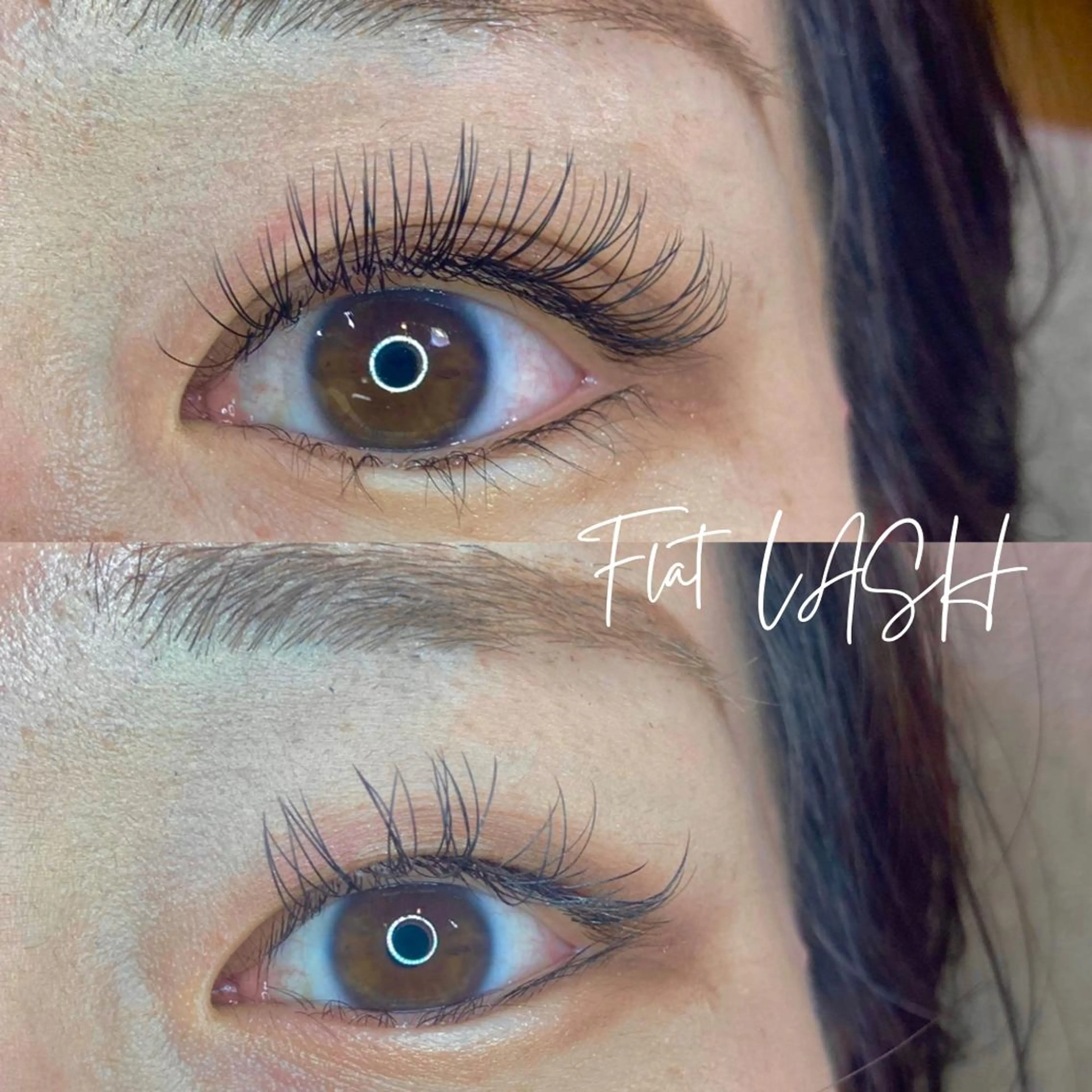 マツエク・マツパ 付け放題 フラットラッシュ ナチュラル サン美容室所属・サン美容室 ♡の眉毛・アイブロウイメージ