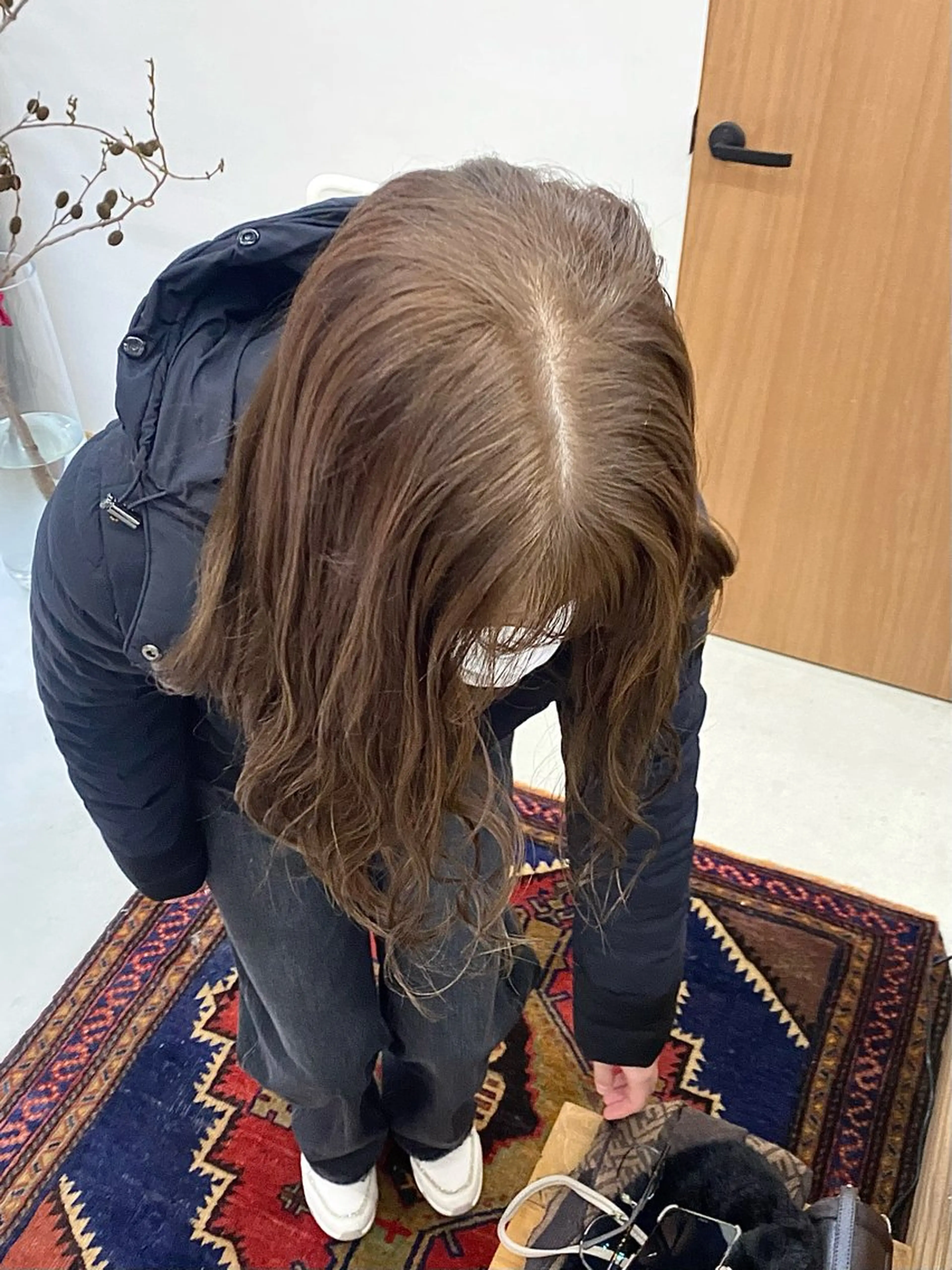 セミロング カラー ヘアアレンジ ベージュカラー ブリーチ ダブルカラー ブリーチなしカラー カット ヘアカラー トリートメント ハル🌸柔色/ ブリーチなし/艶髪のヘアスタイル