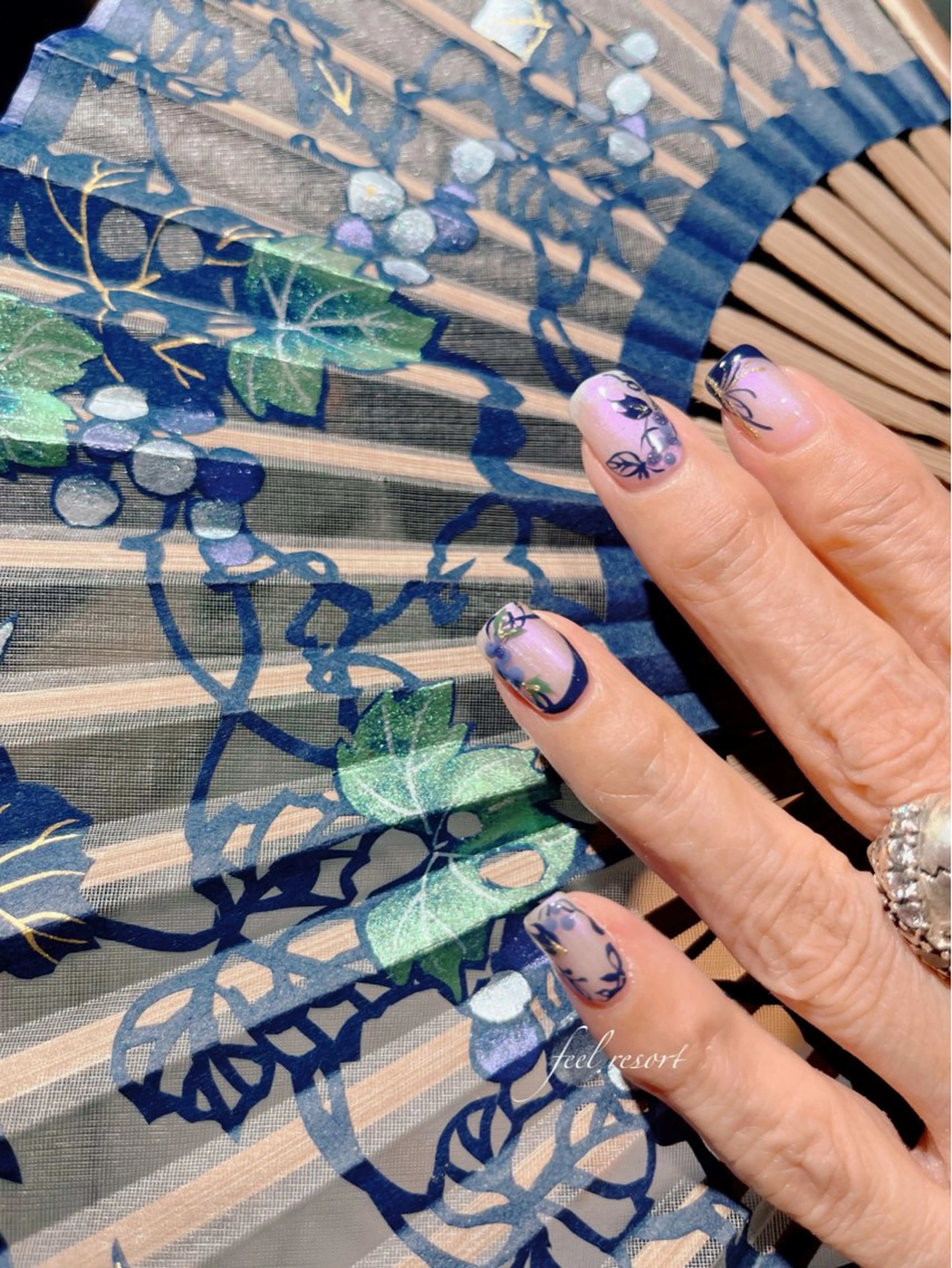 ネイル 長さ出し フットネイル フレンチネイル ジェルネイル ガラスフレンチ ハンドネイル Lien(リアン) 銀座駅6分のネイルデザイン