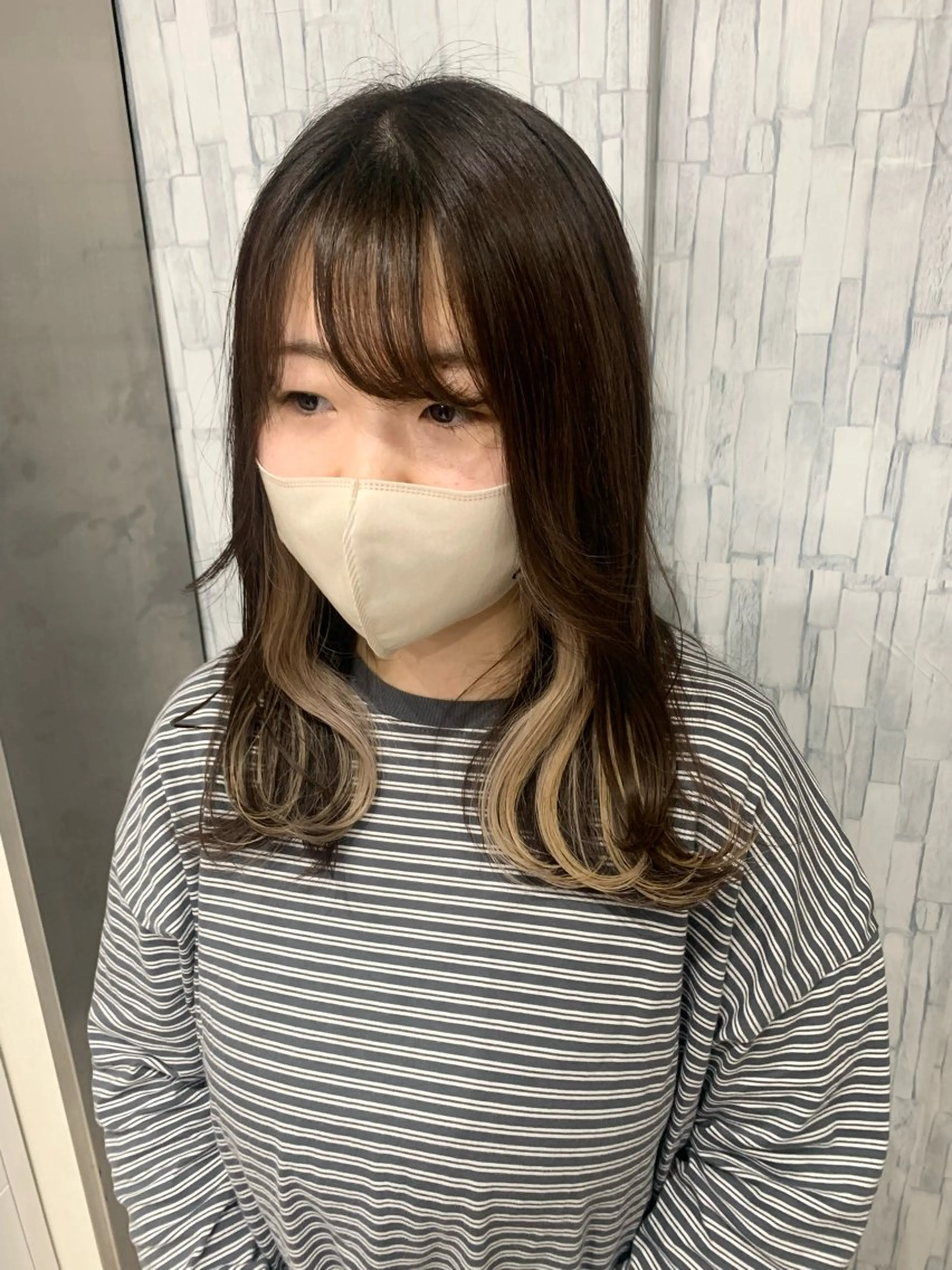 セミロング ヘアカラー トリートメント 池袋/ダブルカラー GLADGE🩵のヘアスタイル