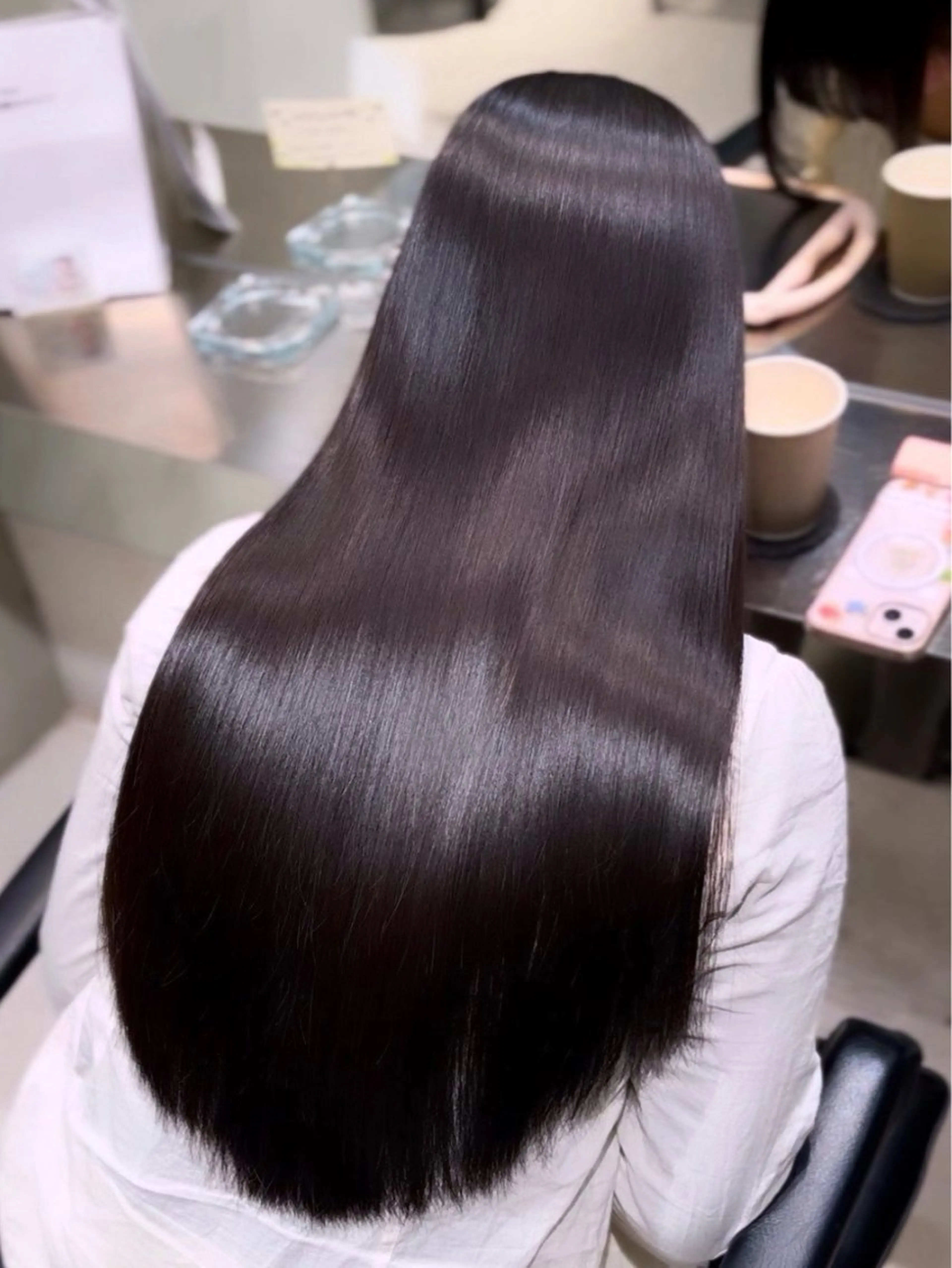 ロング パーマ 縮毛矯正 トリートメント ゆあ♡ 髪質改善×美髪矯正のヘアスタイル