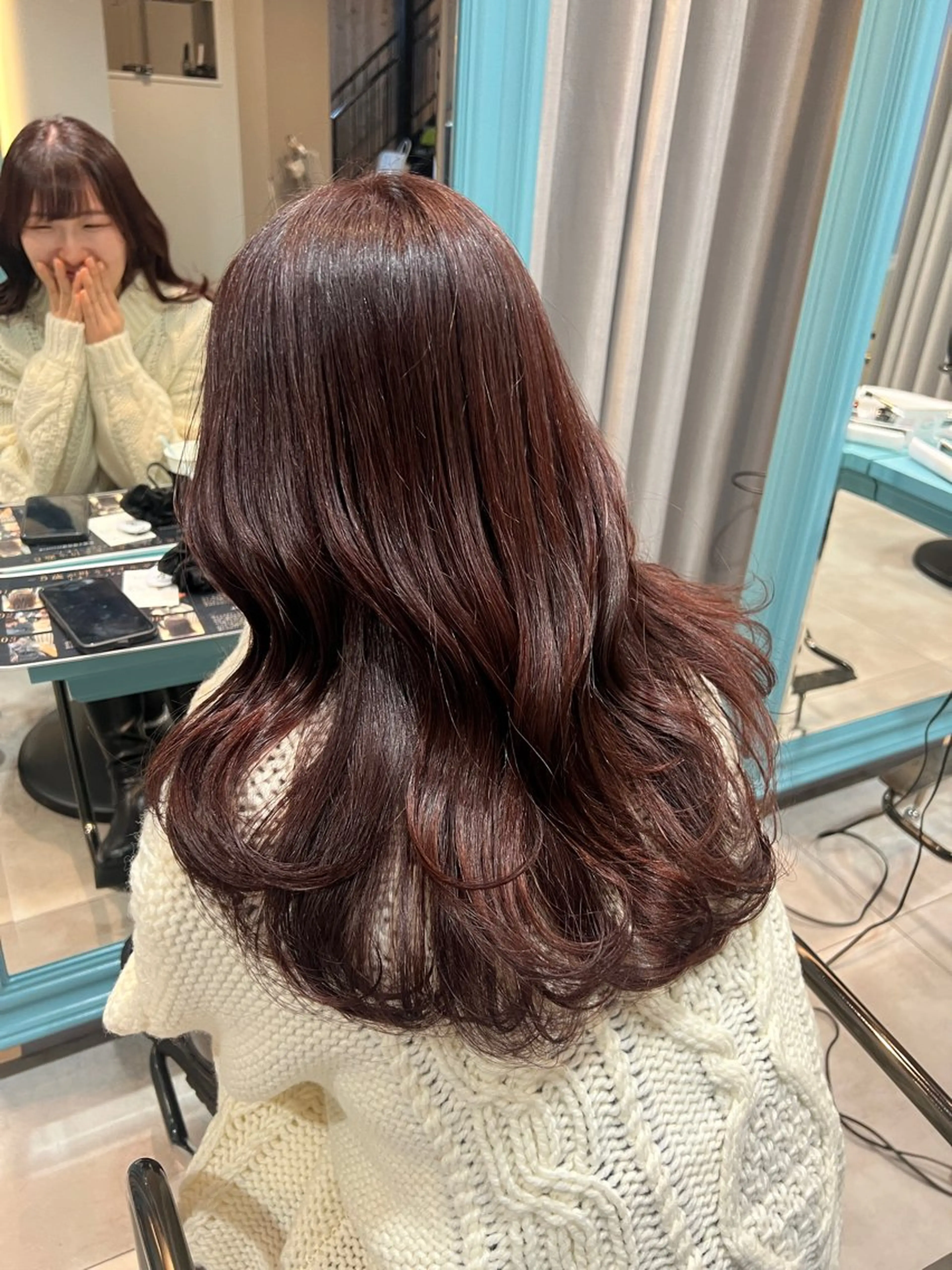 ロング カラー ラベンダーカラー ラベンダーピンク ピンクカラー beleefric 🩵黒木芽衣のヘアスタイル