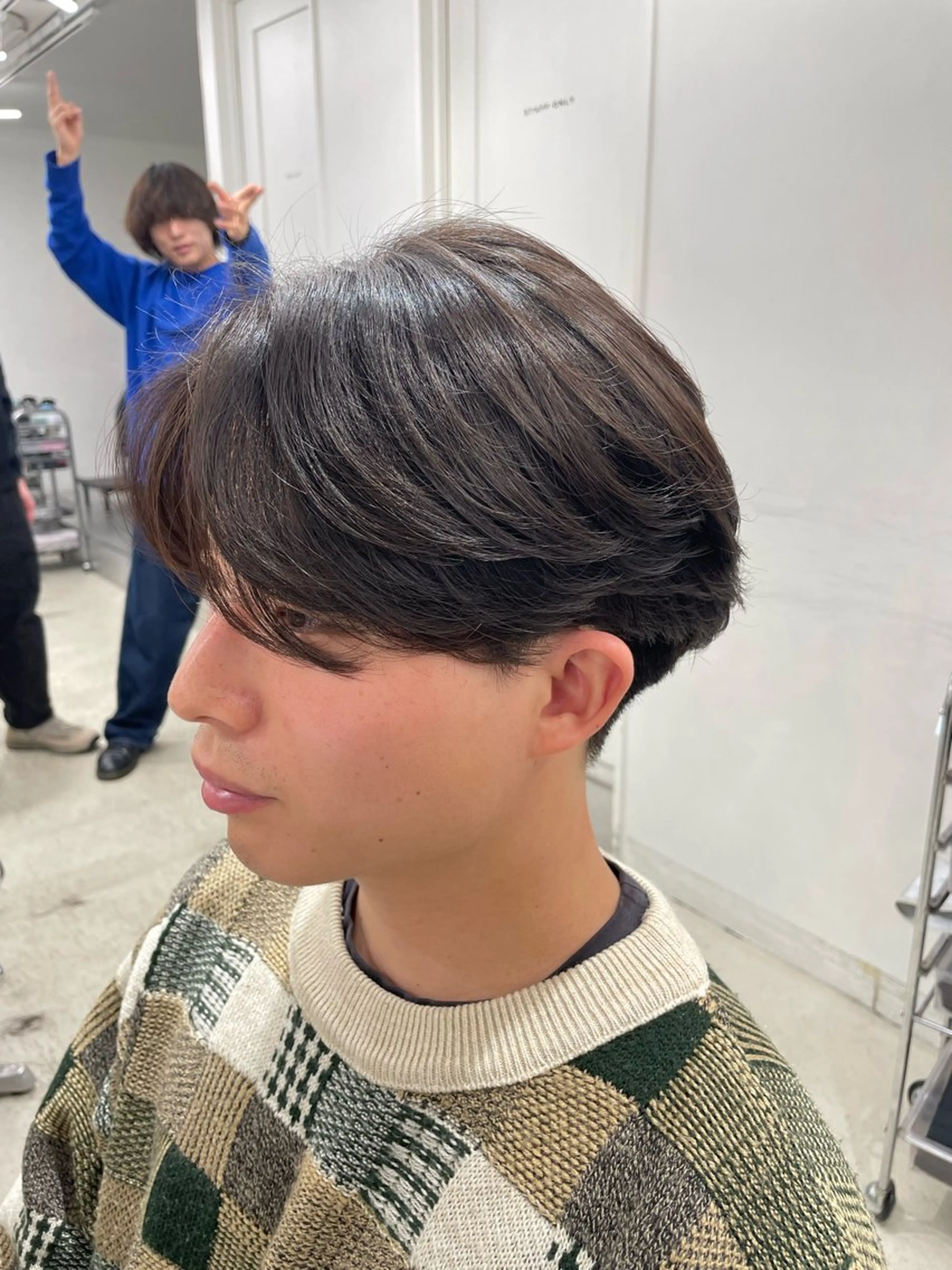 パーマ メンズ フェザーパーマ メンズ韓国風 メンズパーマ ニュアンスパーマ カット パーマ メンズパーマ/名駅 /kyogo🦔のヘアスタイル