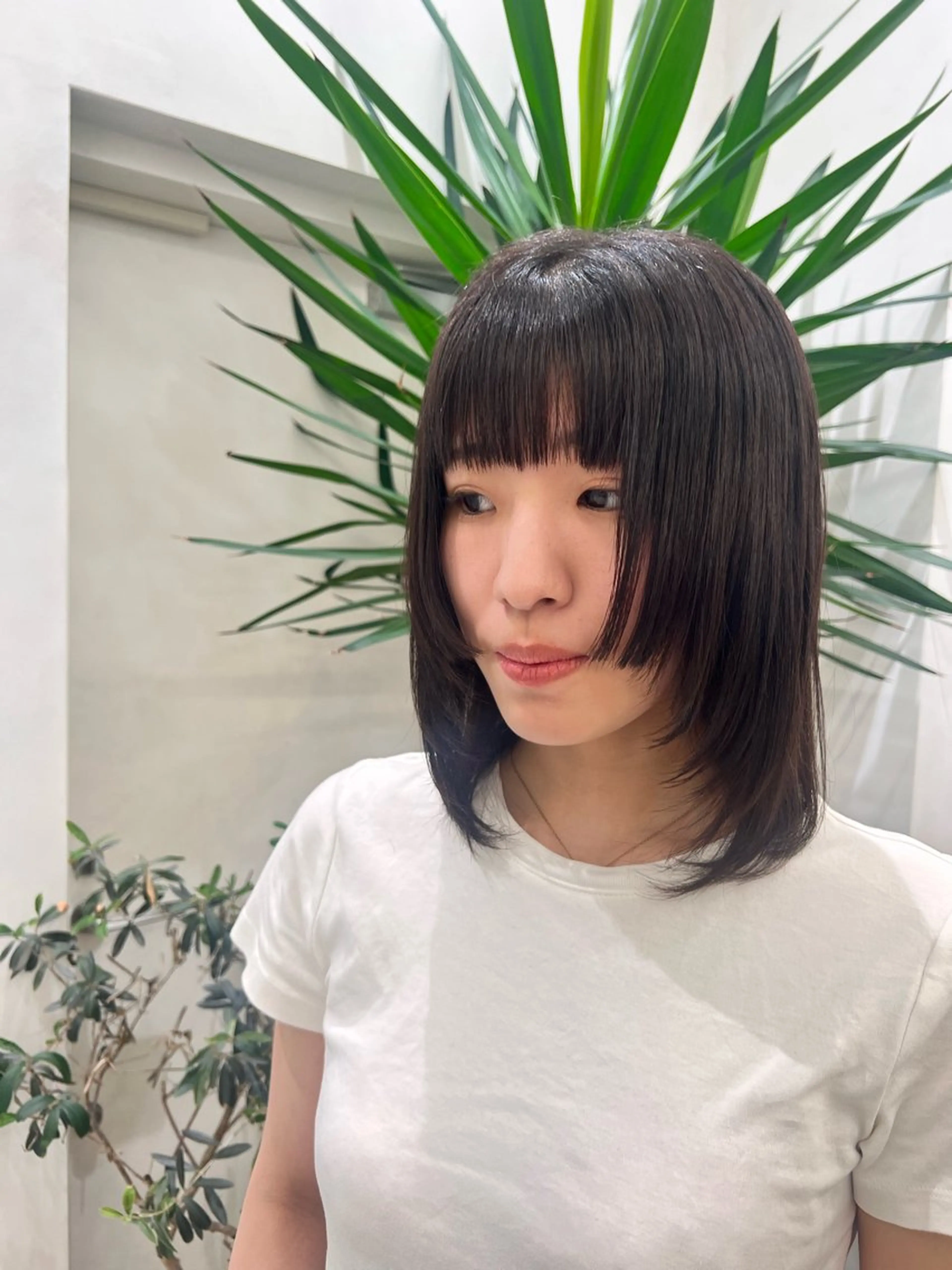 ミディアム ブリーチカラー 〻髪質改善〻アレンジのヘアスタイル