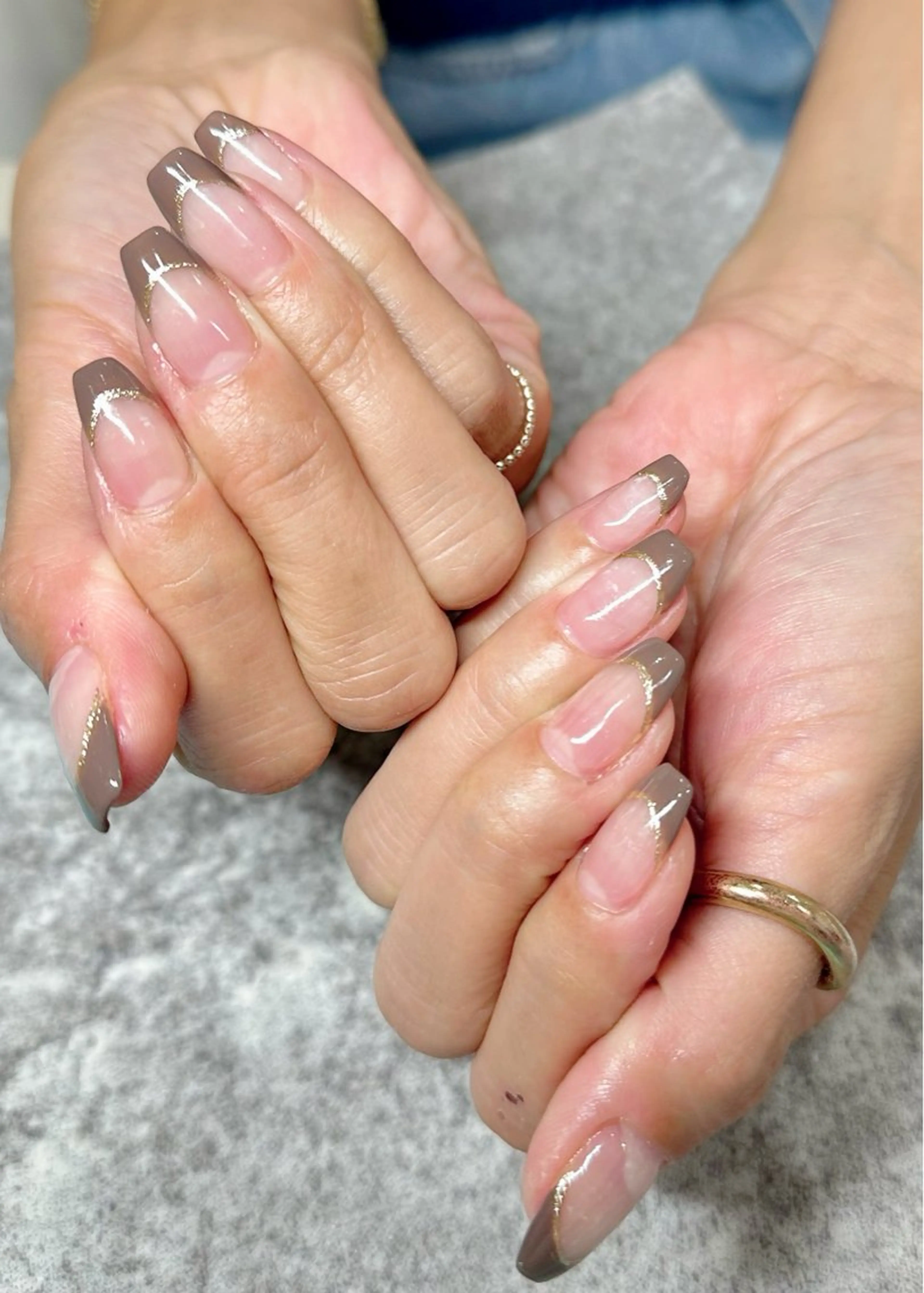 ネイル フレンチネイル ラメ(グリッター) wellmoon Tanaのネイルデザイン