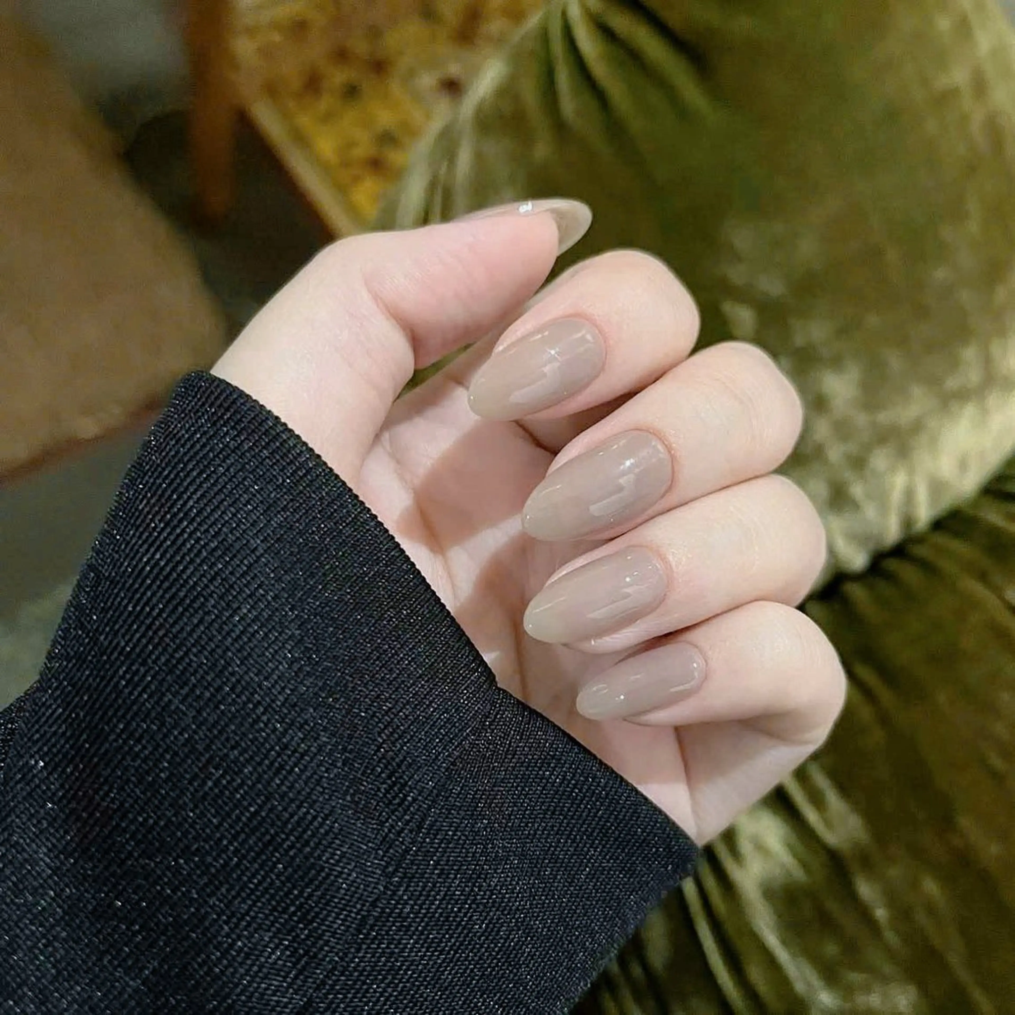 練習限定・自爪　ワンカラーorラメグラ(オフ別料金1000円～の写真