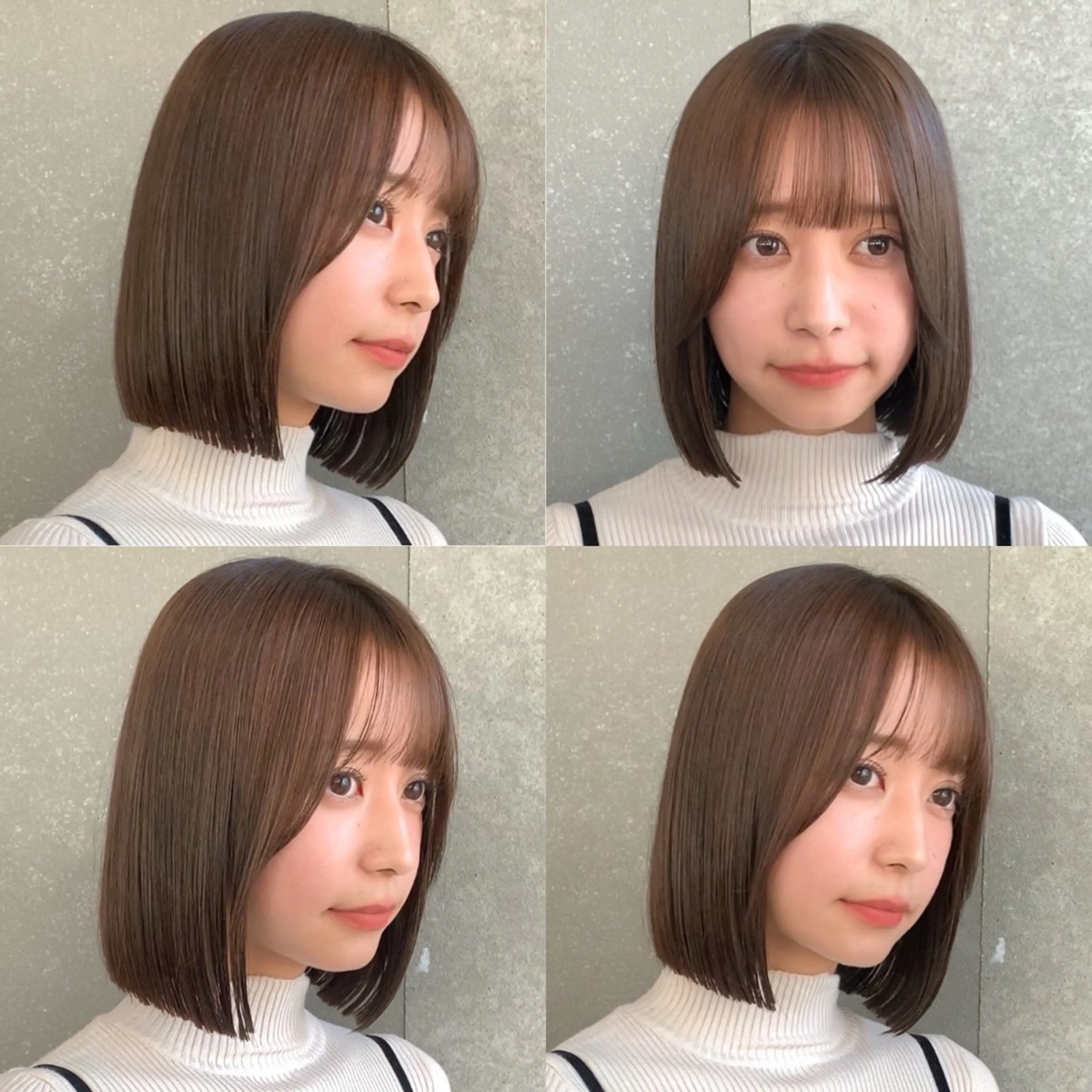 ショート 切りっぱなしボブ 前下がりボブ ショートボブ ボブ 顔周りカット カット 伊 杏のヘアスタイル