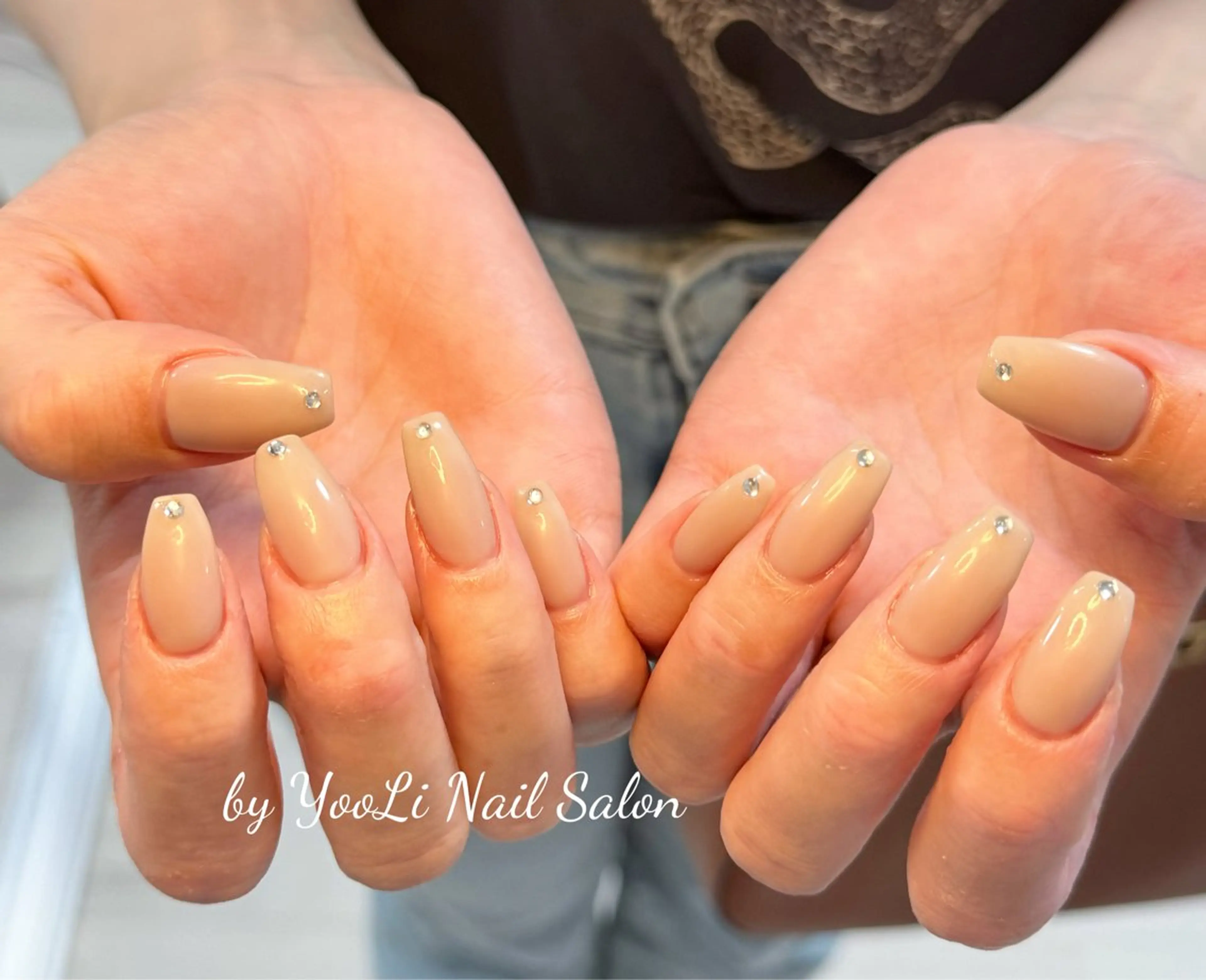 ネイル アートネイル オーロラネイル チークネイル フレンチネイル ガラスフレンチ ハンドネイル 🎀🎀YooLi Nail Salonのネイルデザイン