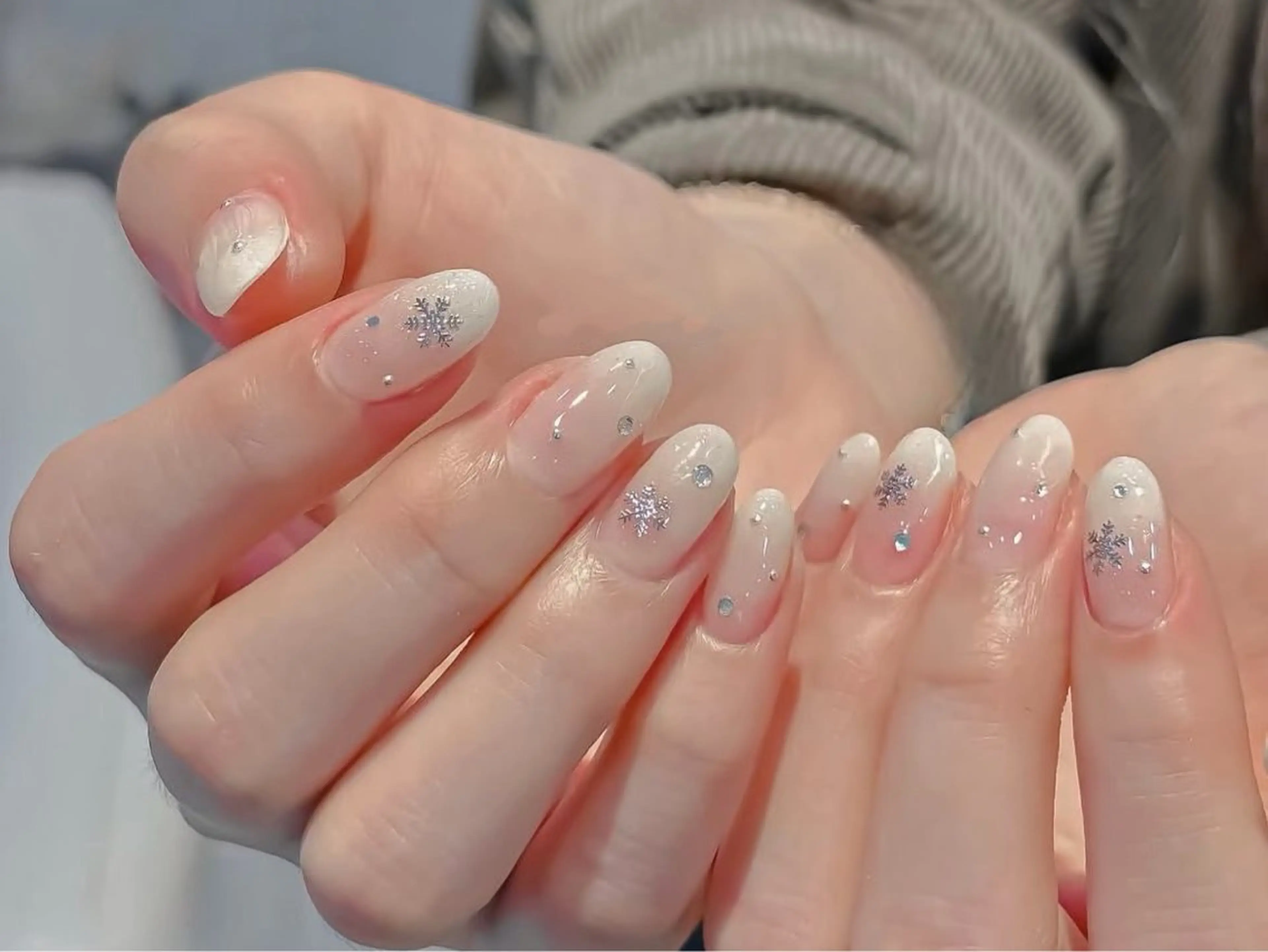 ネイル オーロラネイル チークネイル 長さ出し フットネイル フレンチネイル J&C Nail Salon吉祥寺所属・YU KIのネイルデザイン