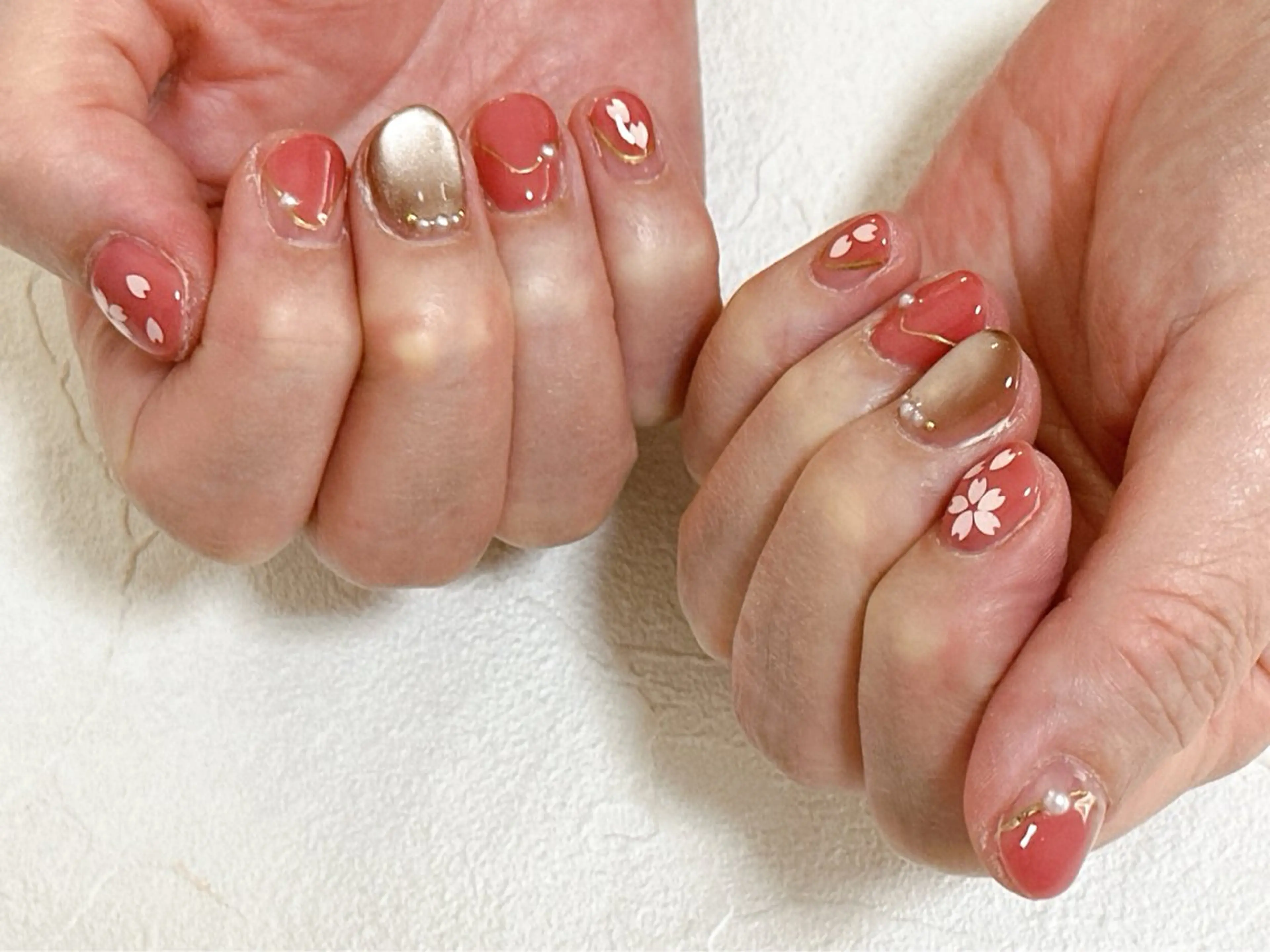 ネイル オーロラネイル フラワーネイル フットネイル フレンチネイル ジェルネイル ハンドネイル Mogu nail 二子玉川のネイルデザイン
