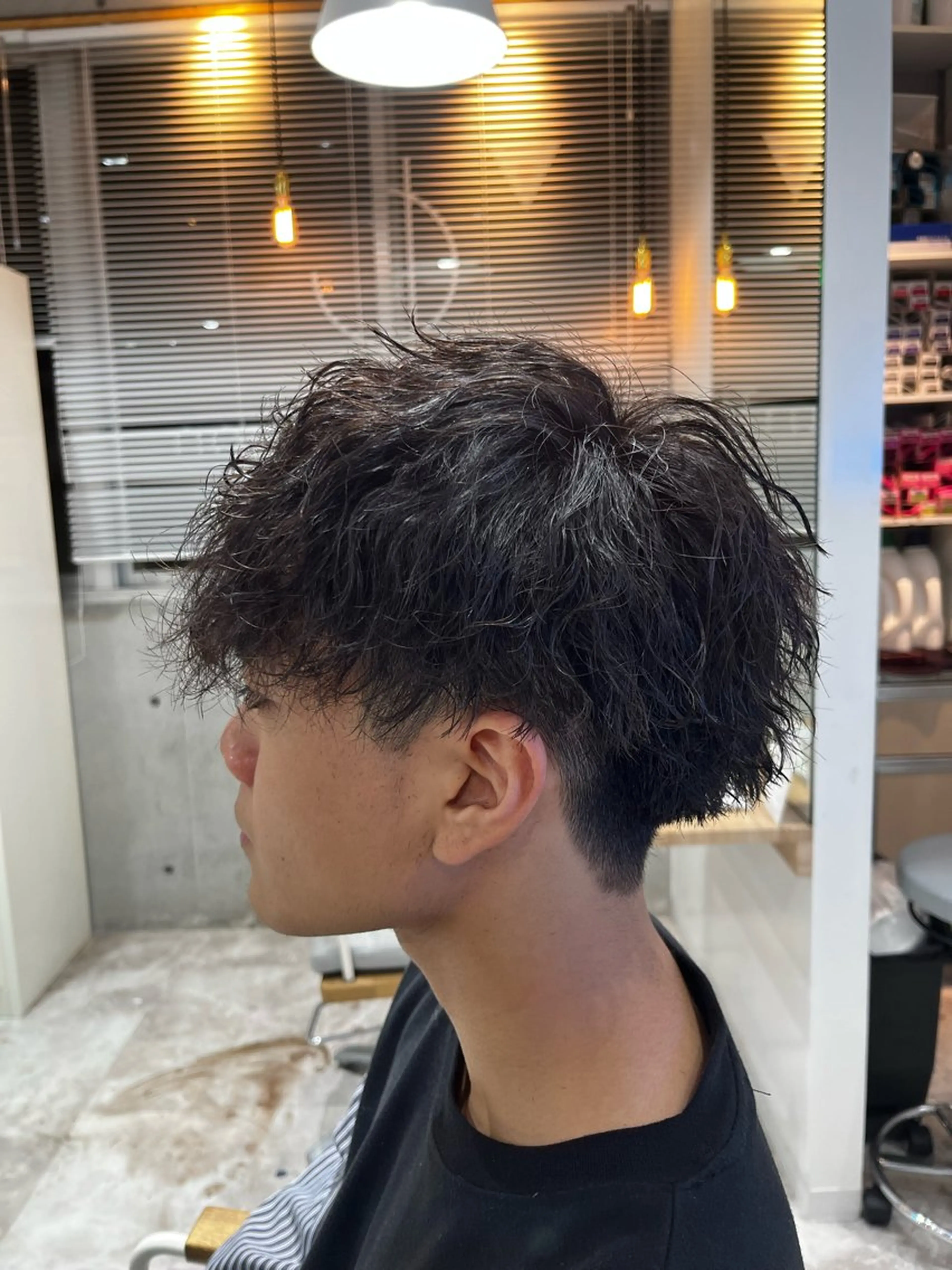 ショート パーマ メンズ メンズパーマ ツイストスパイラルパーマ 波巻きパーマ スパイラルパーマ メンズカット ﾊﾟｰﾏ/稲葉のヘアスタイル
