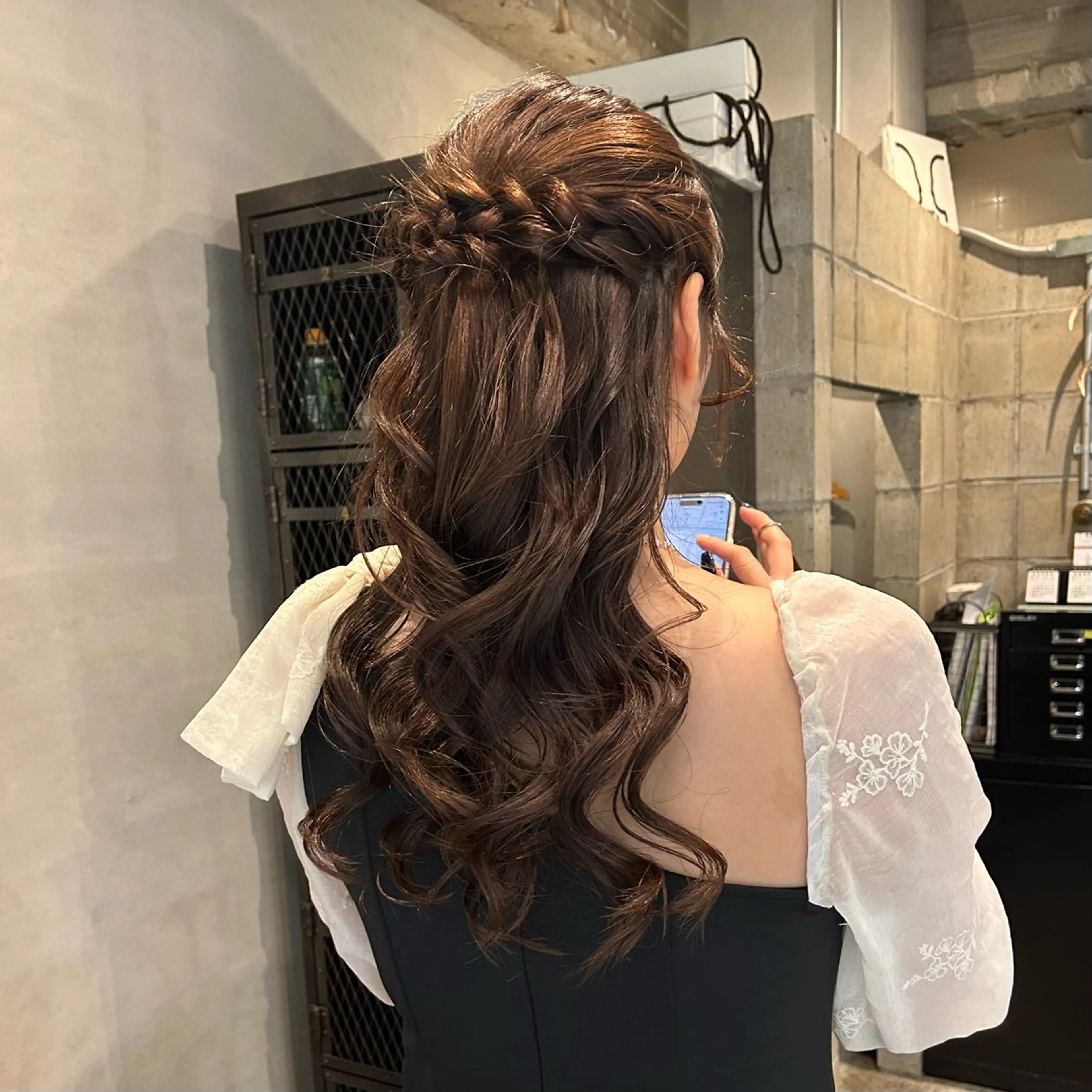 ロング ヘアアレンジ ハーフアップ ヘアセット OM's poka所属・ちゃんゆ /伊藤有里のヘアスタイル