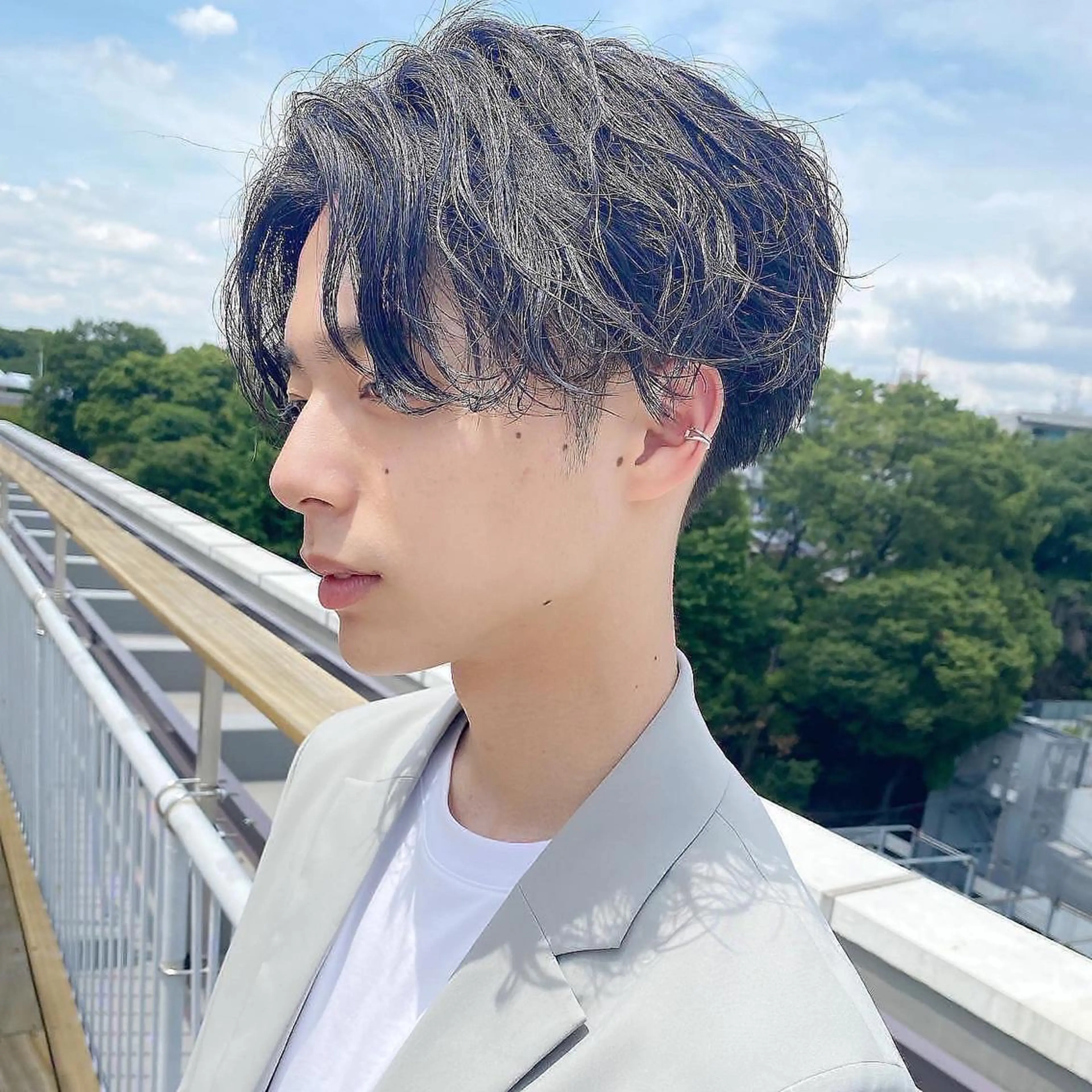 ショート パーマ メンズ 曲がる縮毛矯正🔥 メンズパーマ🔥のヘアスタイル
